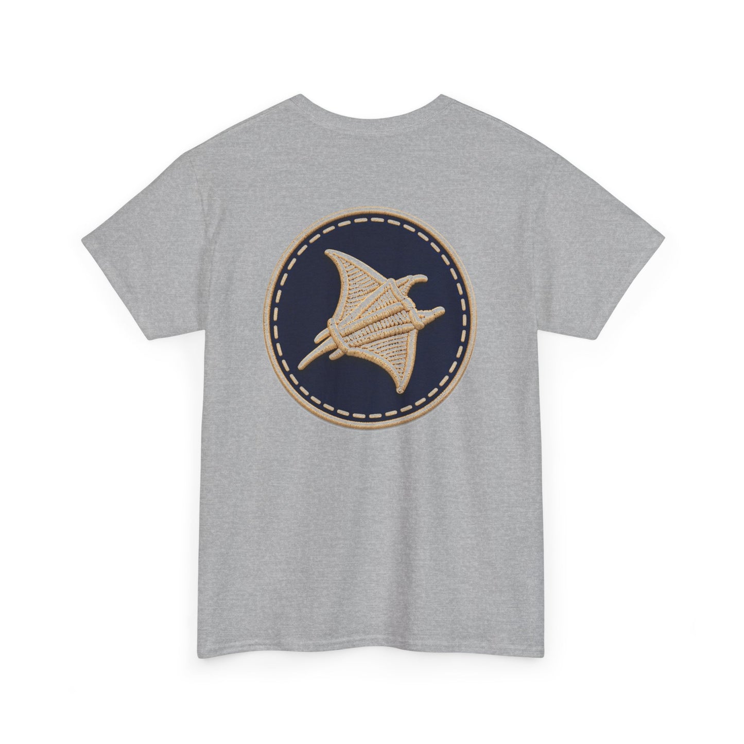 Surfache Logo Tee — Retro Script Front & Manta Ray Patch Back