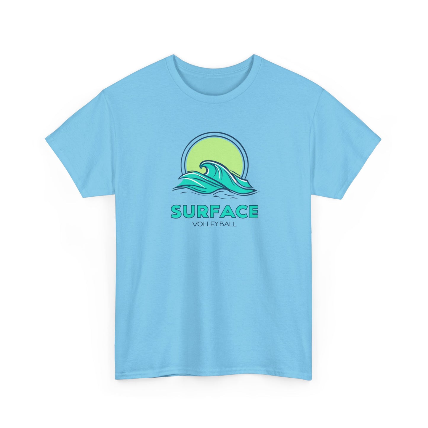 Surface Volleyball Tee — Retro Wave Surf Logo T‑Shirt