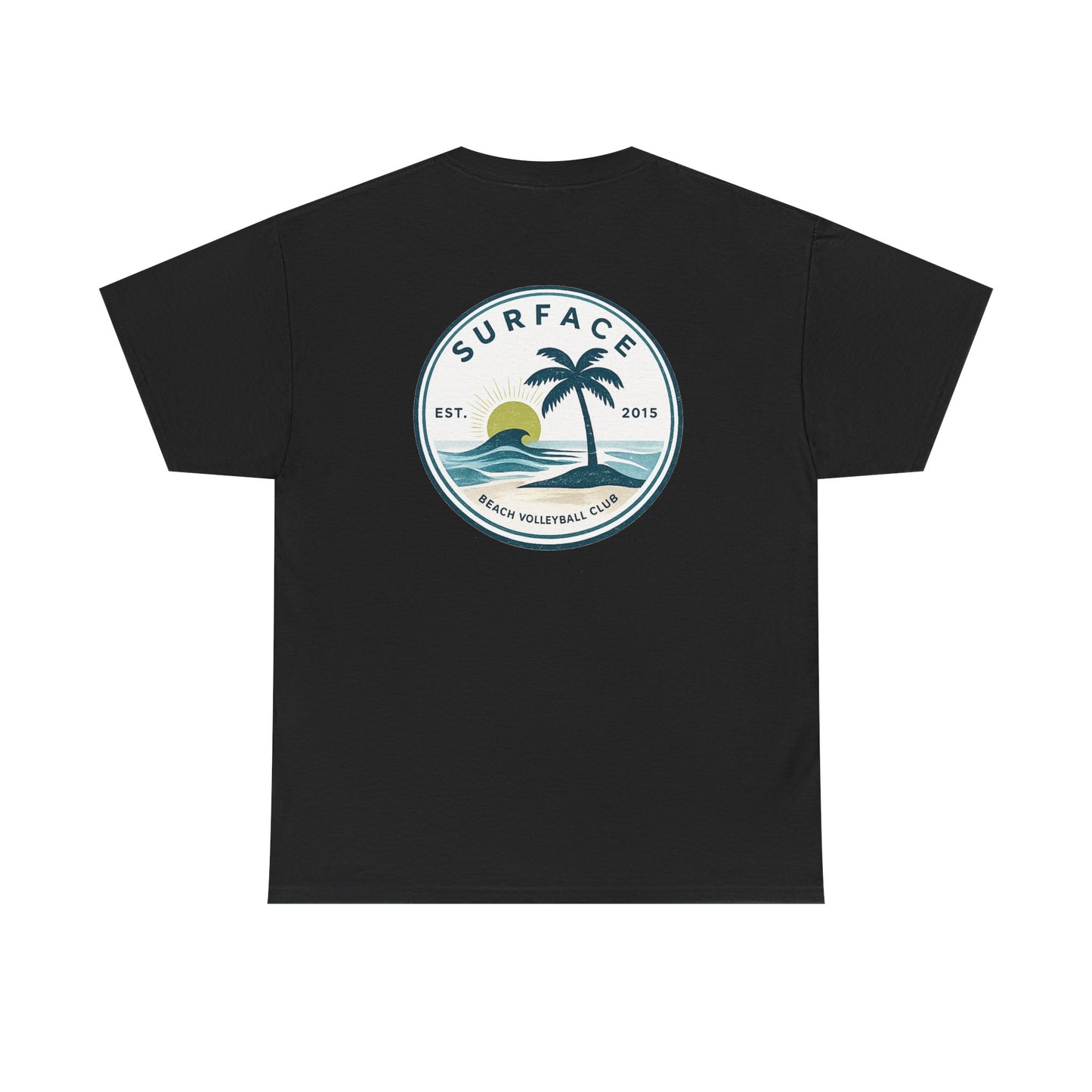 Surface Beach Club T-Shirt — Vintage Palm & Wave Logo Tee