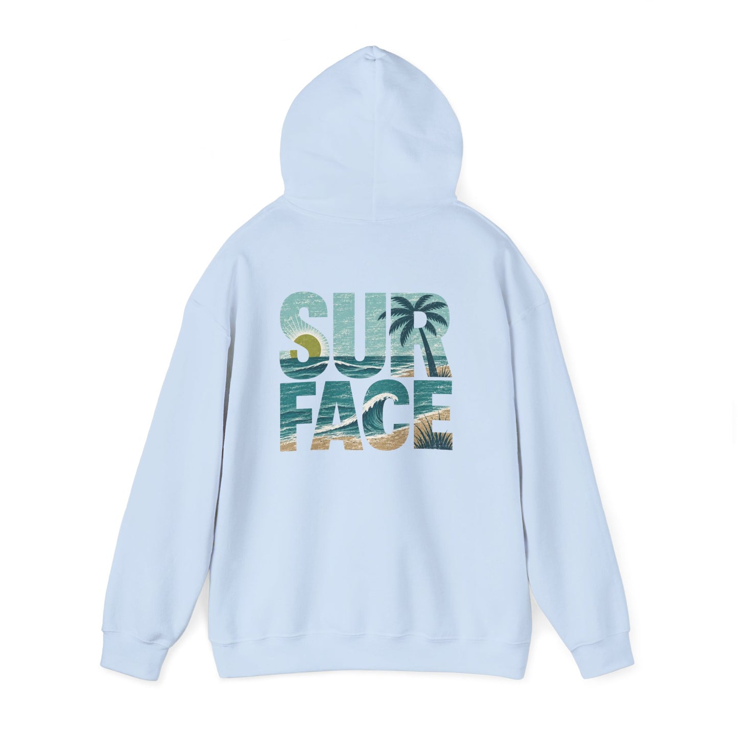 Surface Surf Hoodie – Beach Graphic Pullover with Ocean Logo