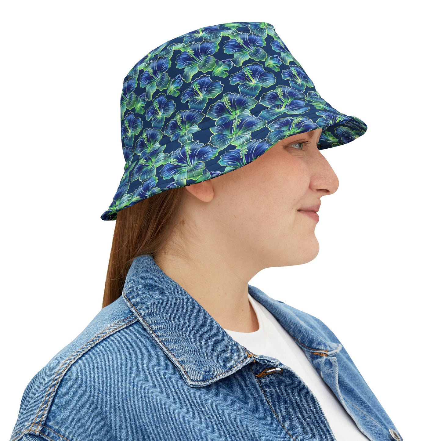 Moda Urbano Tropical  Hibiscus Bucket Hat (AOP)