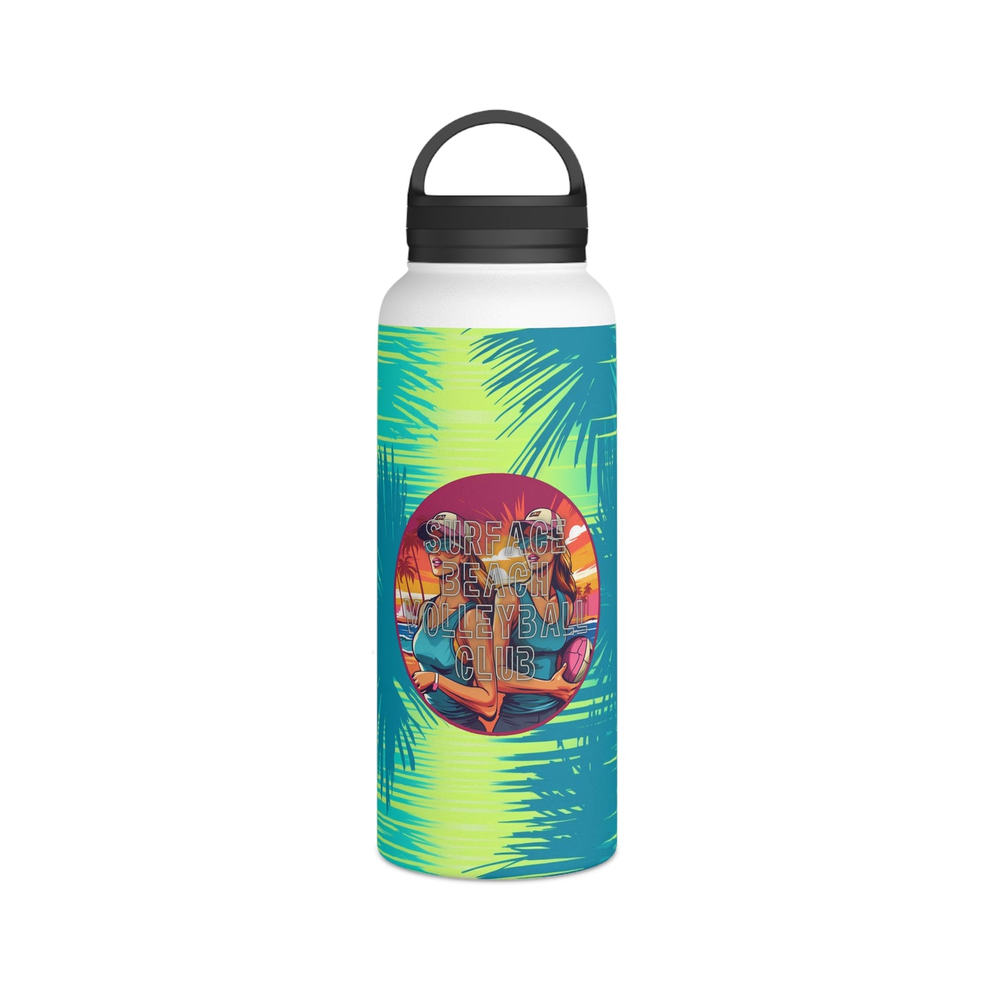 Surface Beach Volleyball Club Stainless Steel Water Bottle, Handle Lid