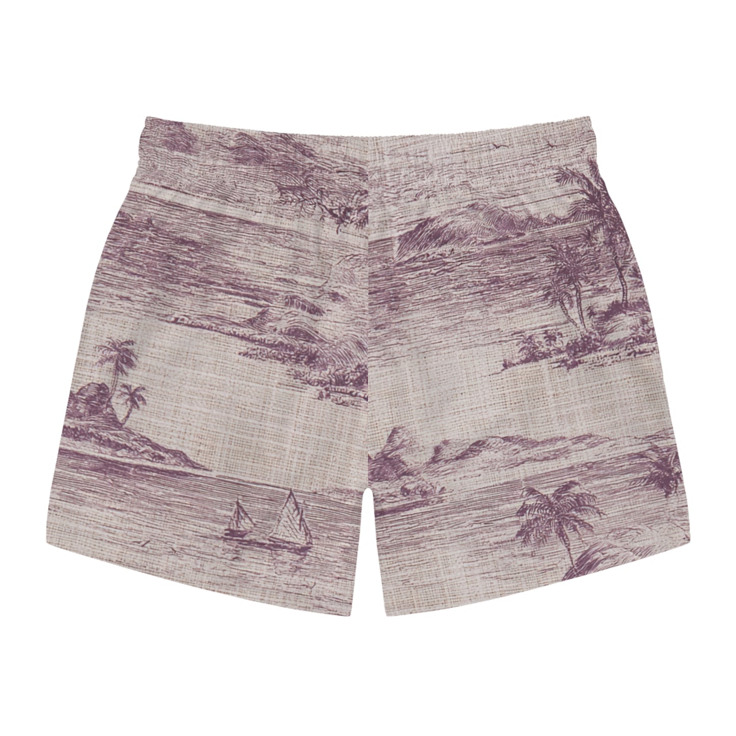 Surfache Vintage Tropical Swim Trunks — Beach Palm  Shorts