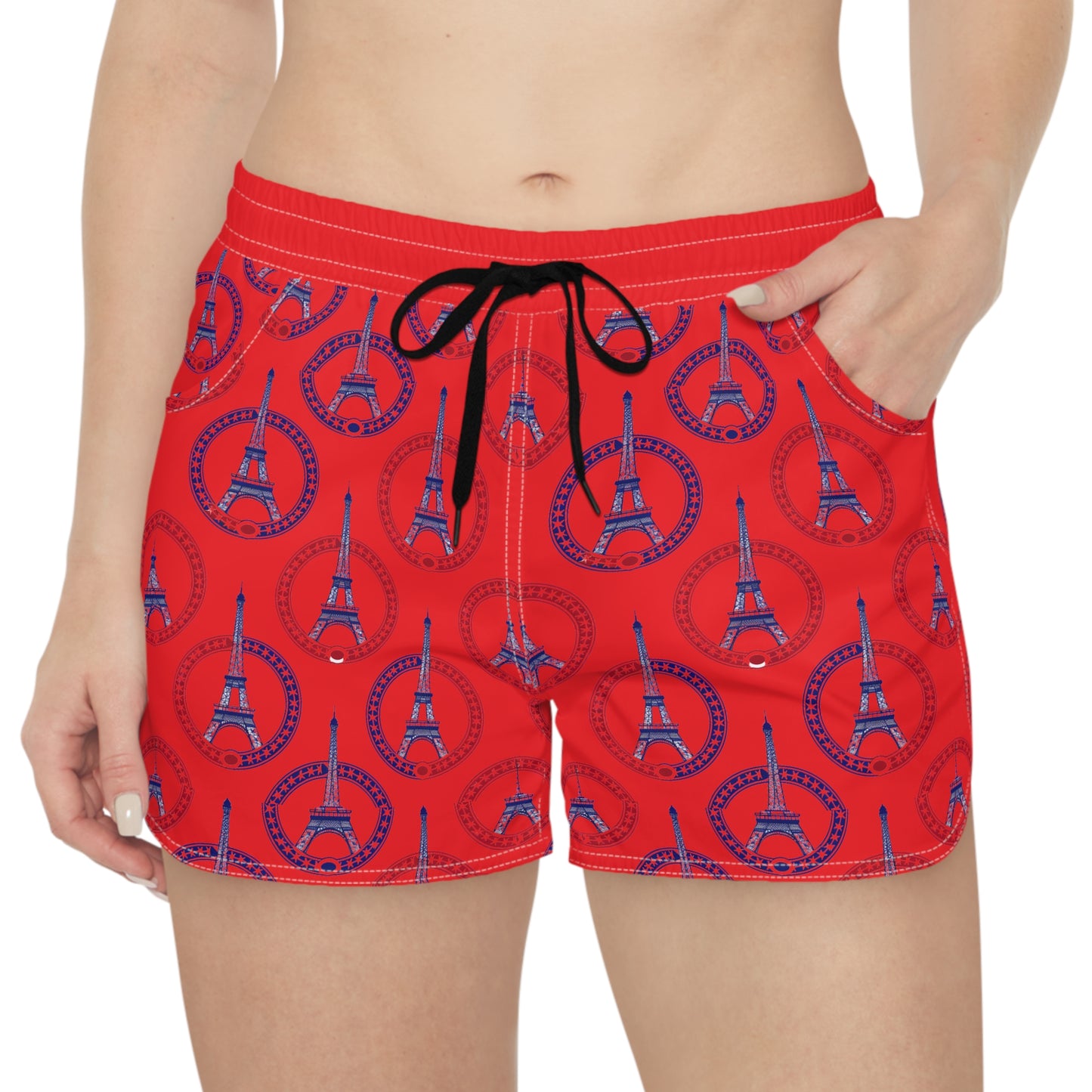 Paris Olympics Inspired Cover Up Women's Casual Shorts (AOP)