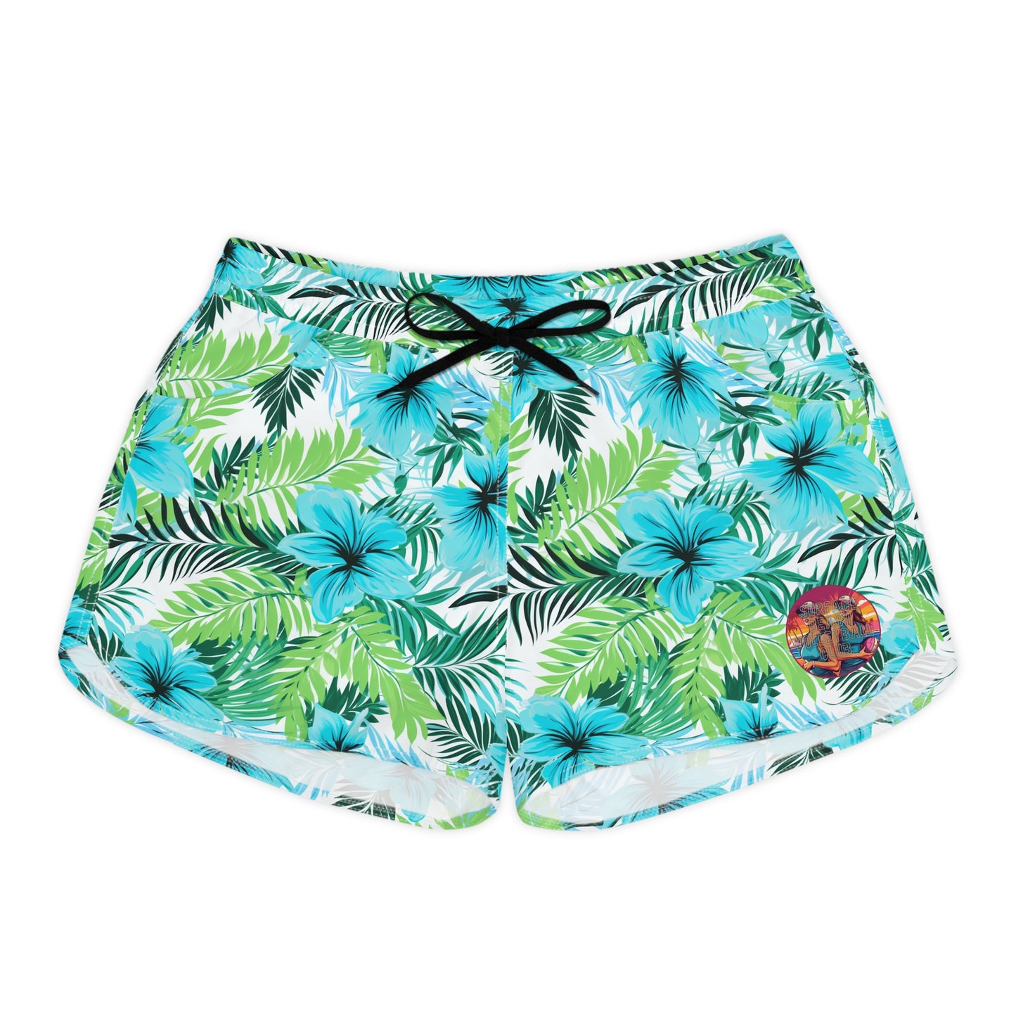 Surface Beach Volleyball Club Floral Logo Cover Up Women's Casual Shorts (AOP)