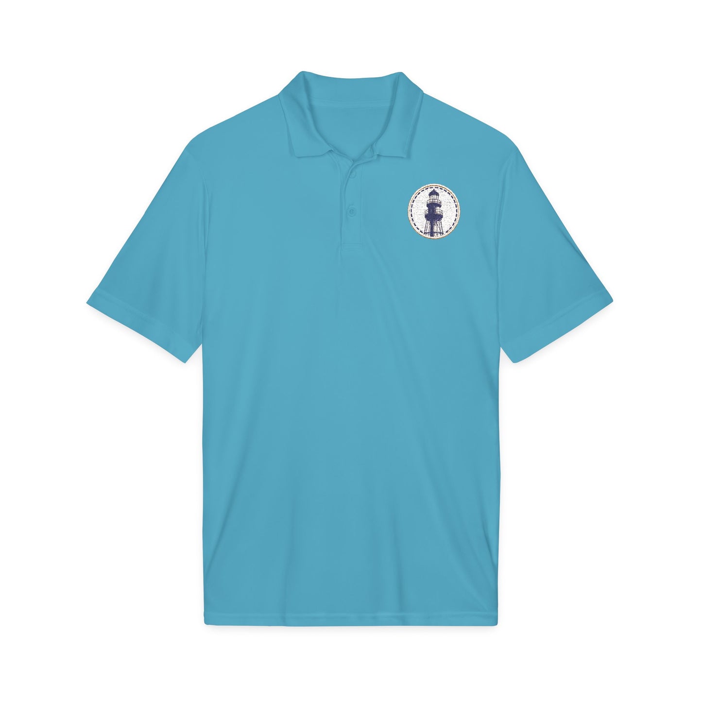 Surfache Performance Polo with Nautical Compass Logo — Embroidered Sailing Crew Shirt