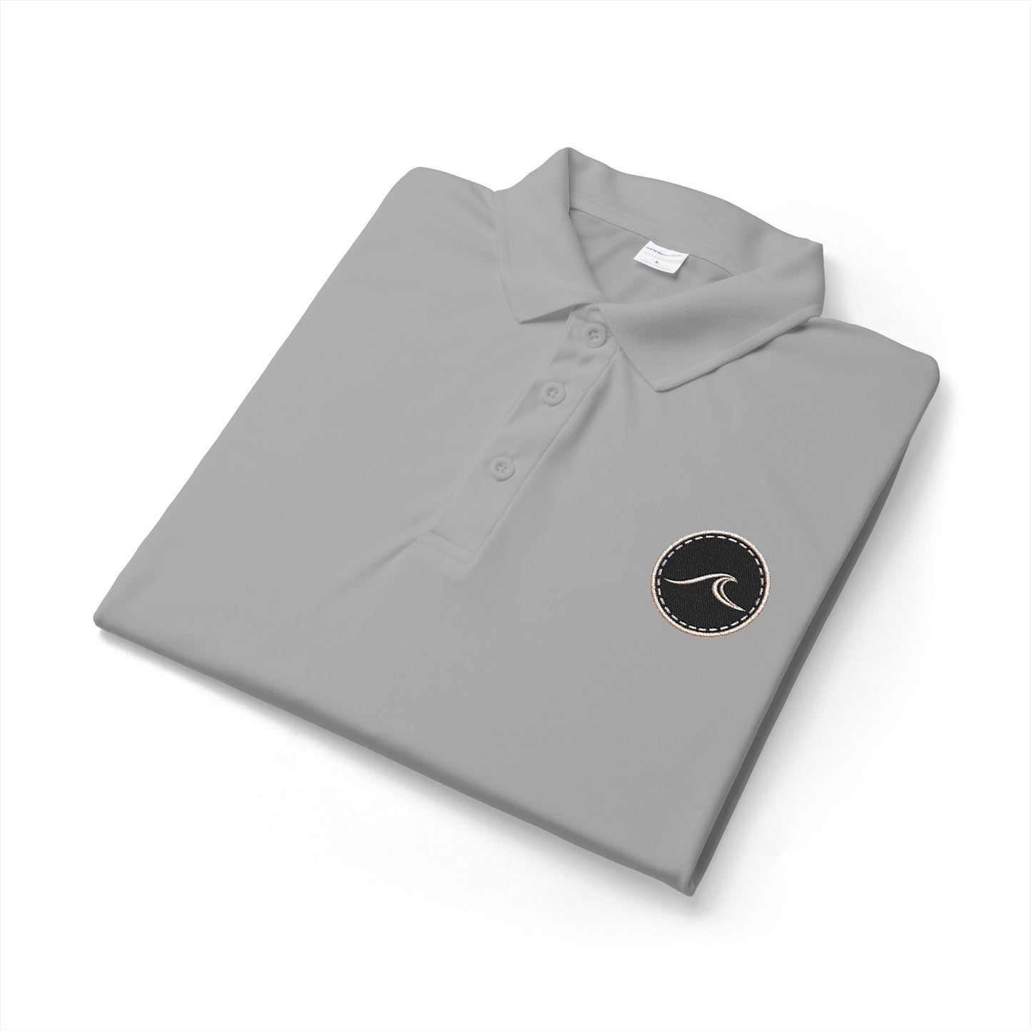 Surfache Men's Performance Polo with Wave Crest Logo — Moisture-Wicking Golf & Work Shirt