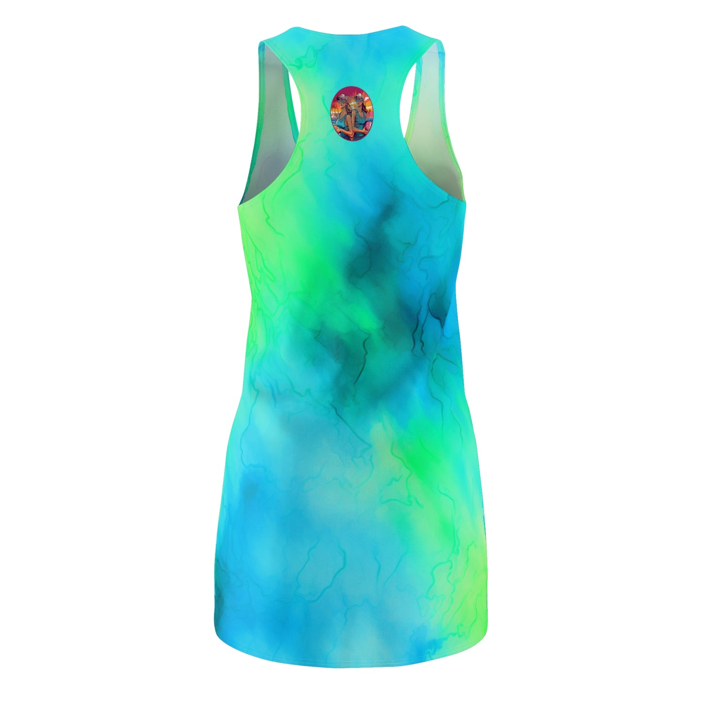 Surface Beach Volleyball Club Ombre Designer Women's Cut & Sew Racerback Cover Up Dress Louis IV Collection