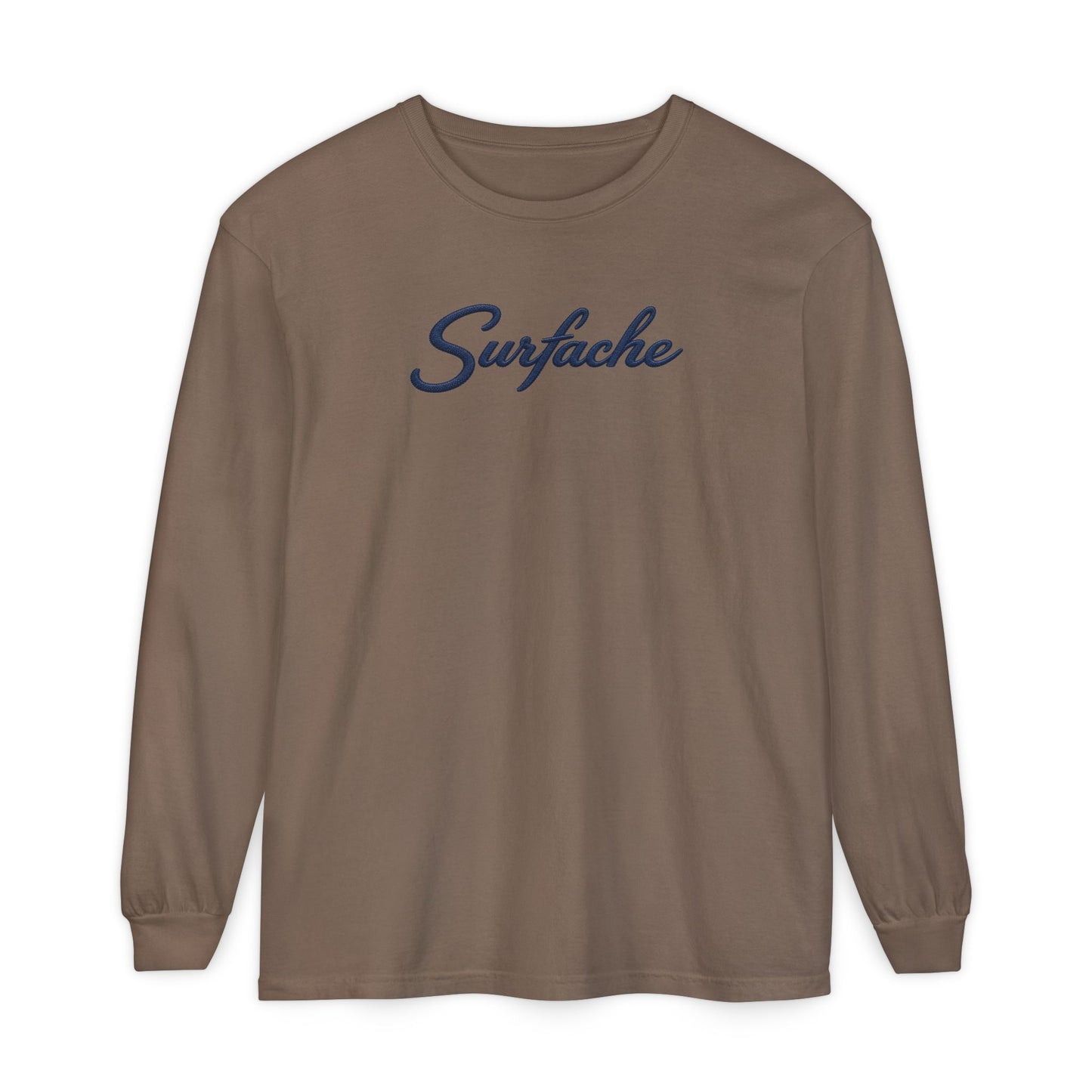 Surfache Long Sleeve T-Shirt — Script Logo Front & Wave Patch Back