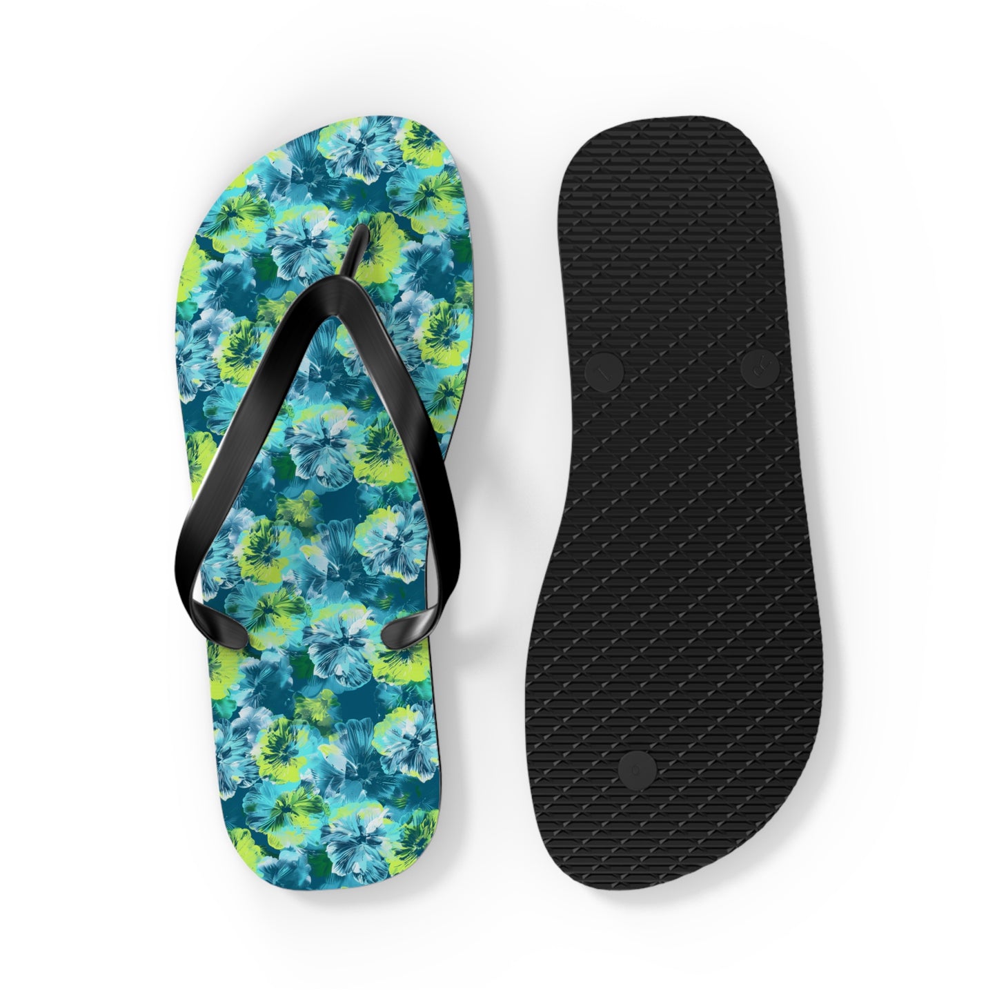 Floral Surface Beach Volleyball Club Designer Flip Flops