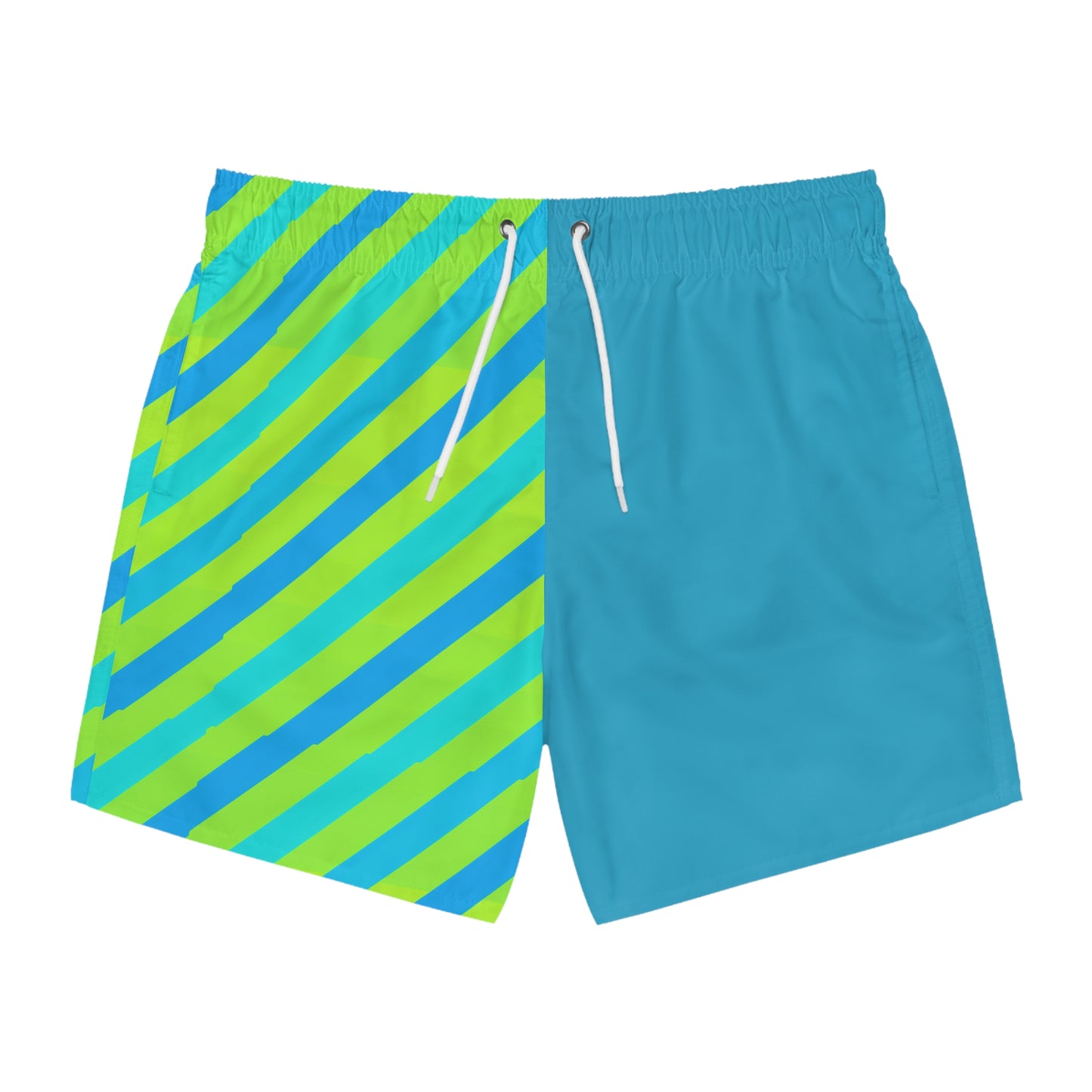 Moda Urbano Striped Color Block Modern Swim Trunk Volleys