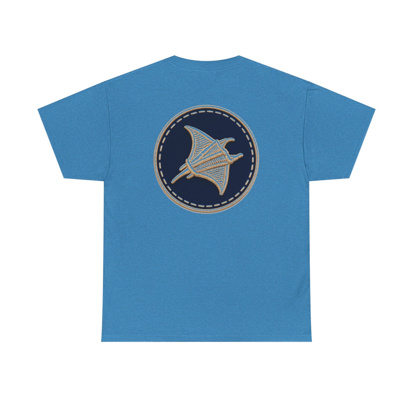 Surfache Logo Tee — Retro Script Front & Manta Ray Patch Back