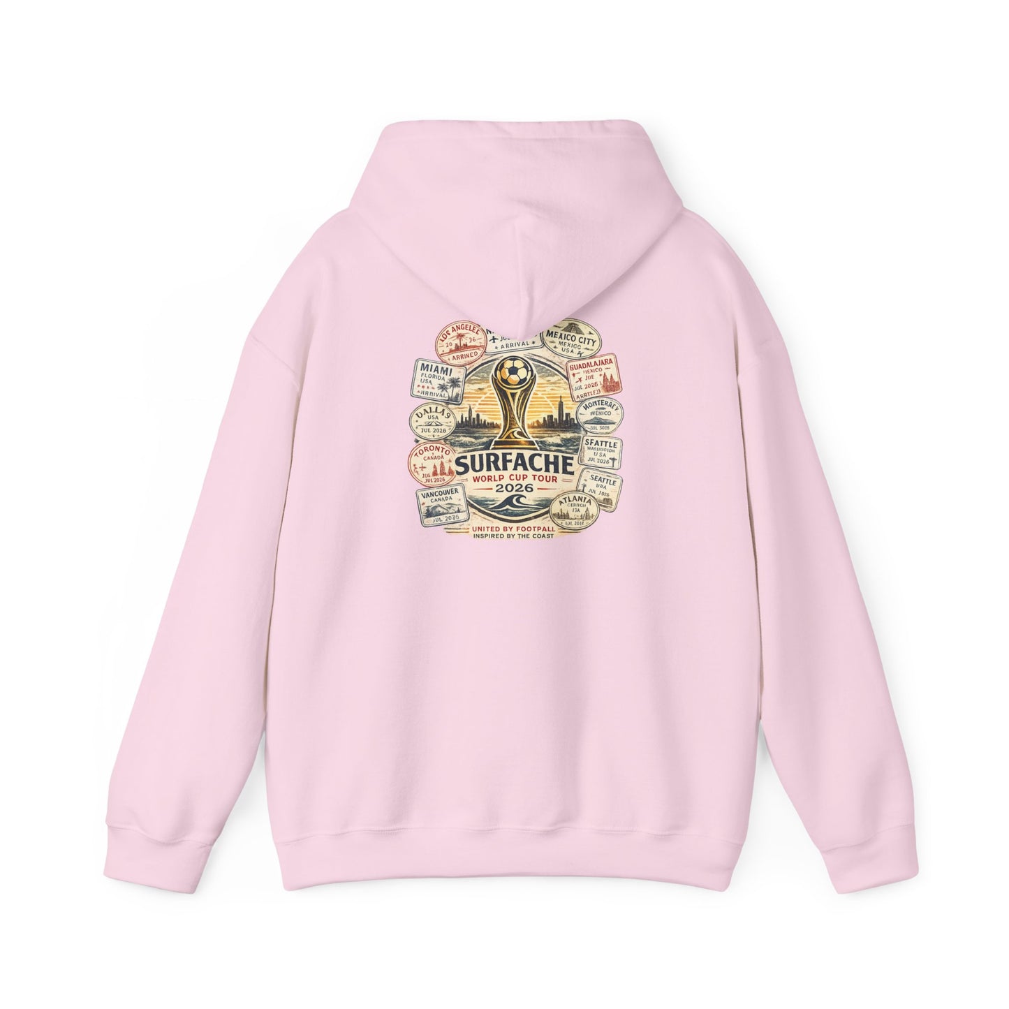Surfache World Cup Wave Hoodie — Vintage Surf Patch Graphic Hooded Sweatshirt
