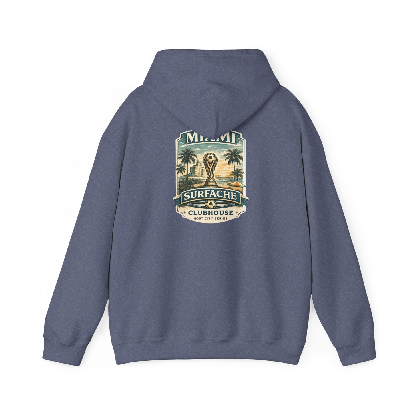 Surfache Hoodie — Miami Vintage Surf Club Logo Hooded Sweatshirt