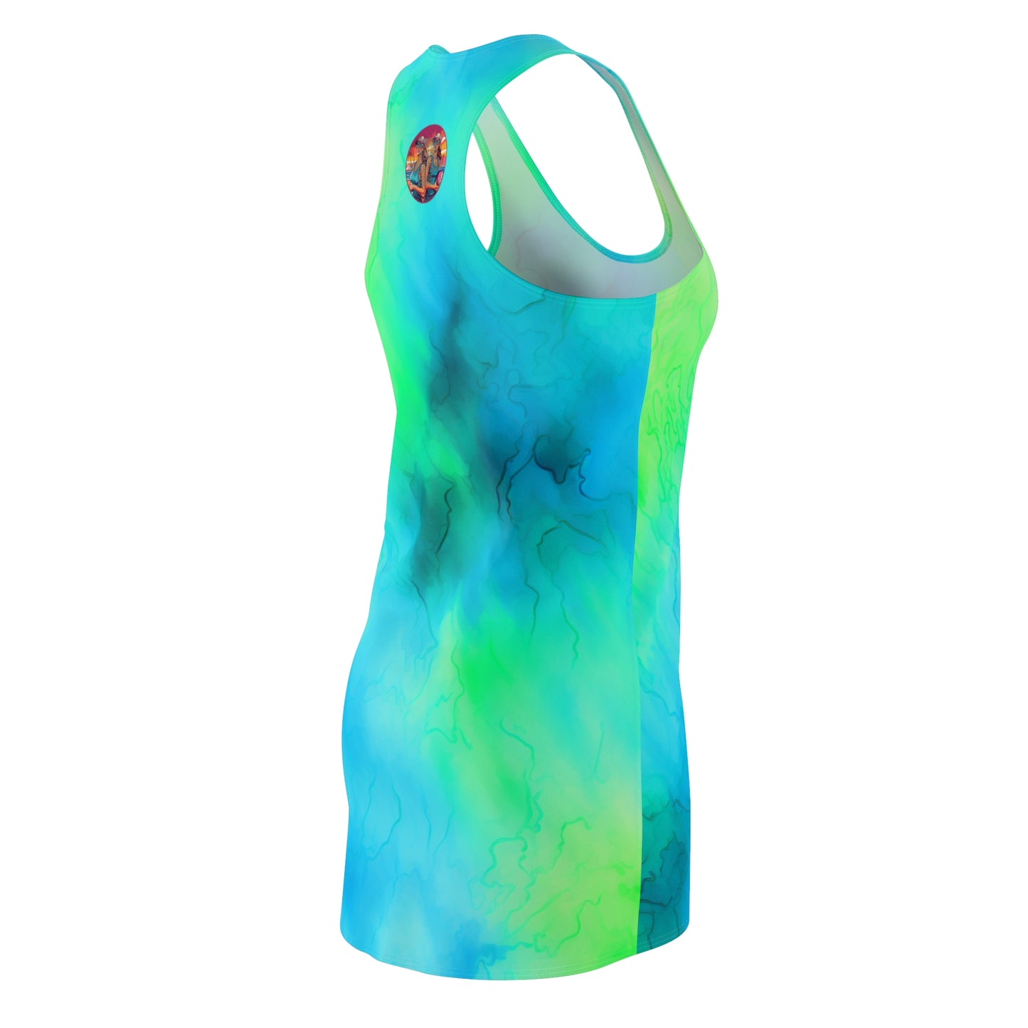 Surface Beach Volleyball Club Ombre Designer Women's Cut & Sew Racerback Cover Up Dress Louis IV Collection