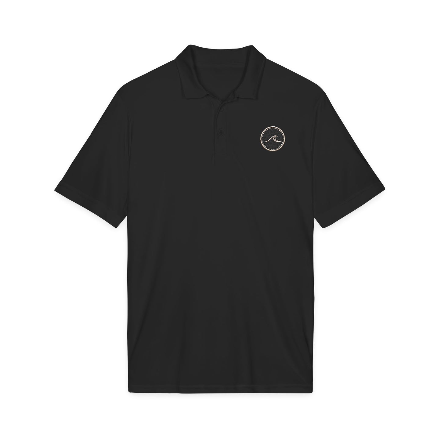 Surfache Men's Performance Polo with Wave Crest Logo — Moisture-Wicking Golf & Work Shirt