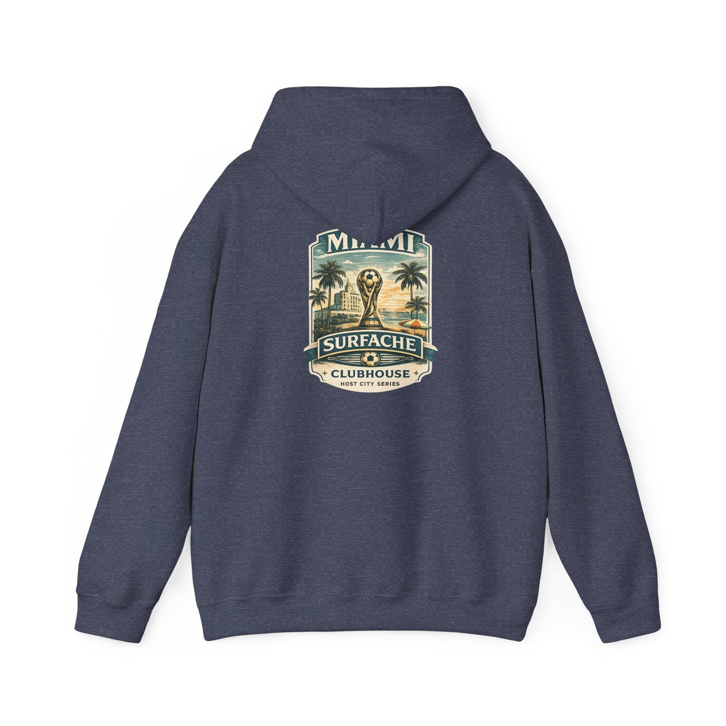 Surfache Hoodie — Miami Vintage Surf Club Logo Hooded Sweatshirt