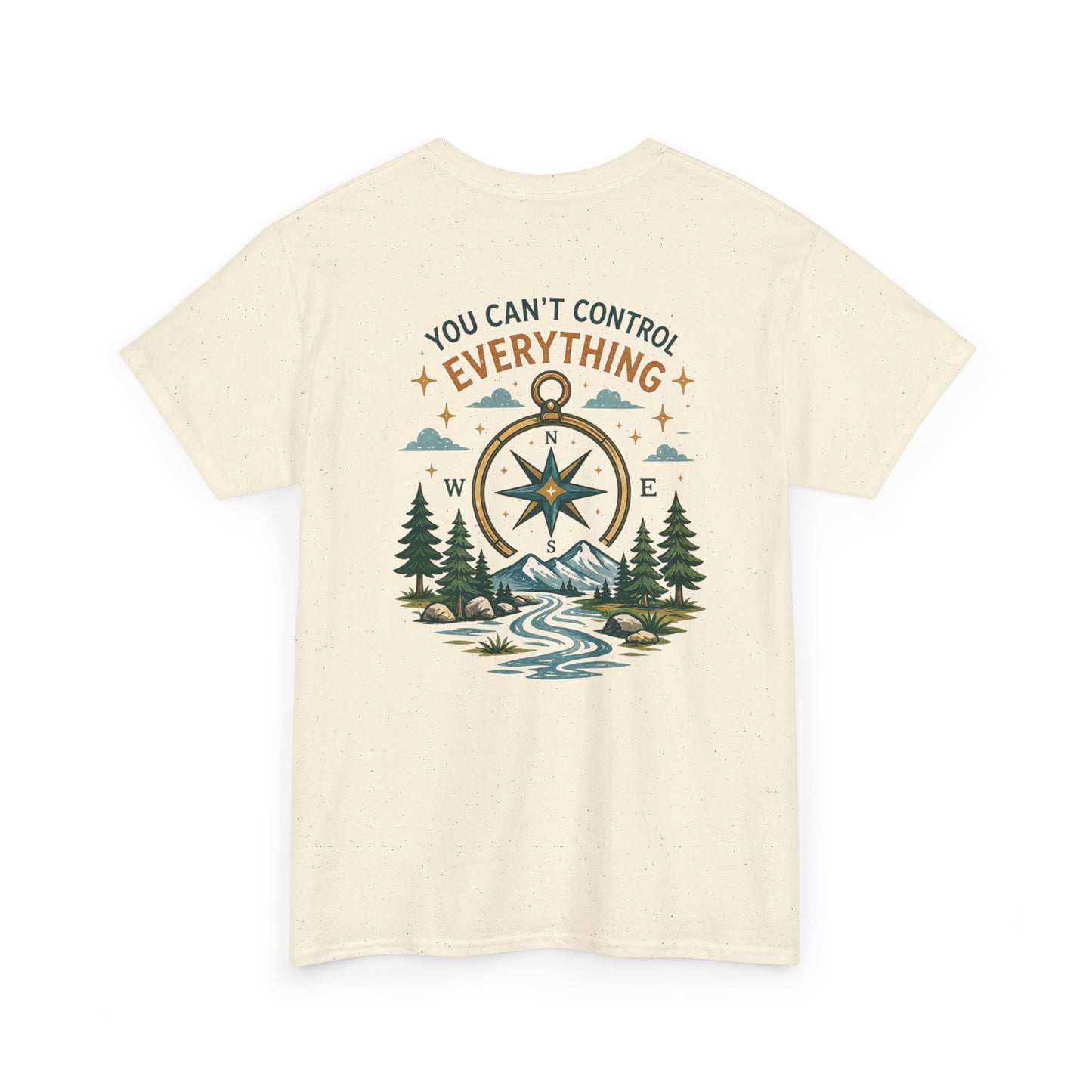 Adventure Compass Tee — "You Can't Control Everything" Outdoor Graphic T‑Shirt