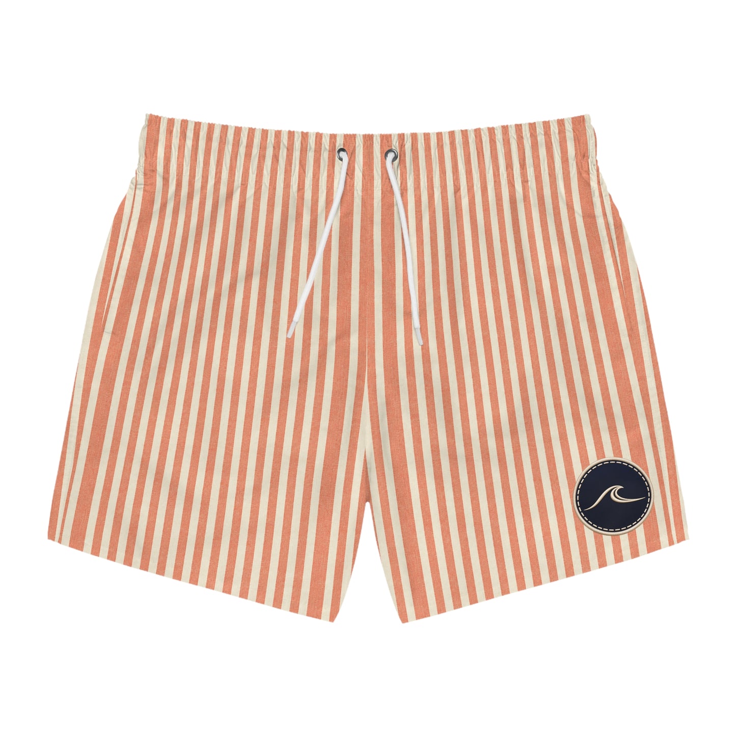 Surfache Aperol Spritz Slim Cabana Swim Trunks – Lightweight Beach Shorts with Wave Patch