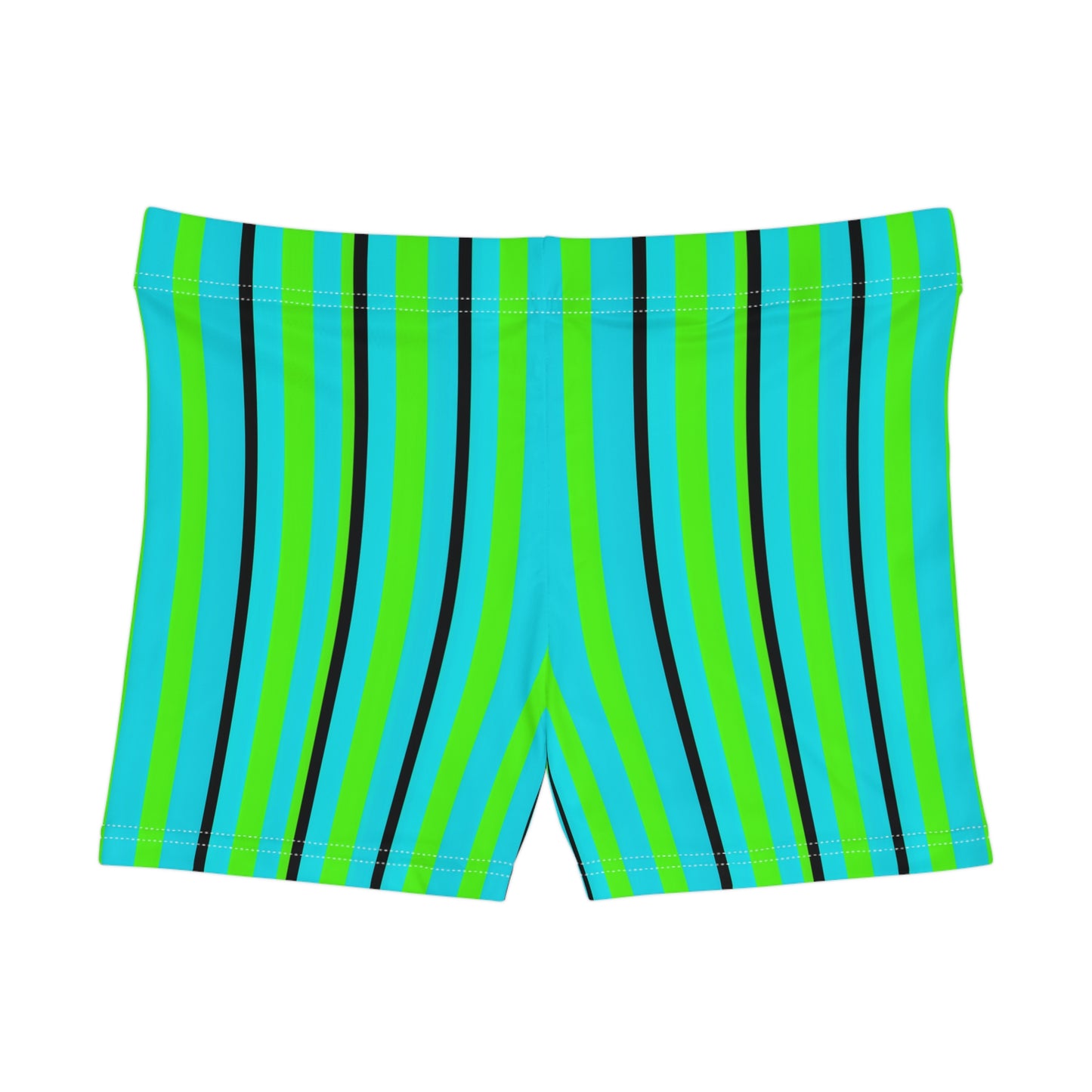 Surface Beach Volleyball Club Striped Athletic Spandex Workout Yoga Women's Shorts (AOP)