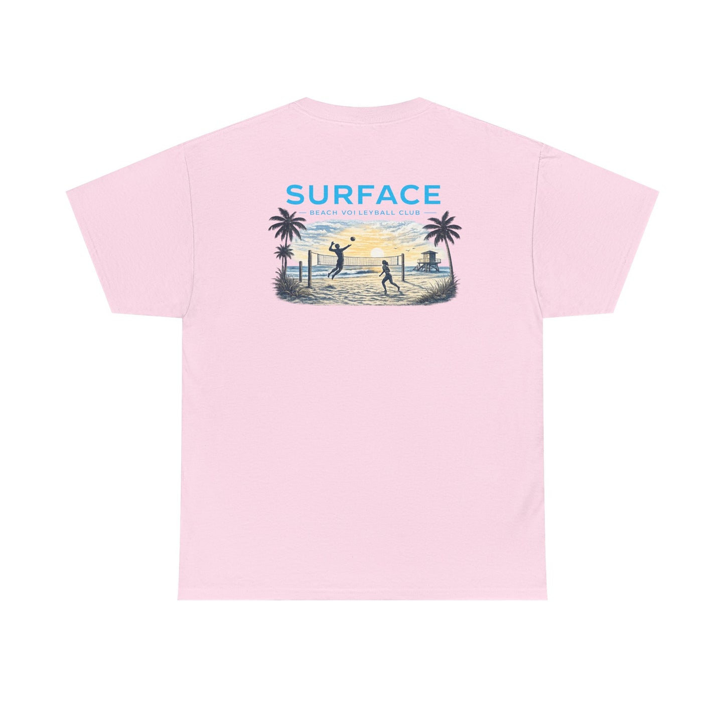 Surface Beach Volleyball Club T-Shirt — Coastal Sunset Volley Tee