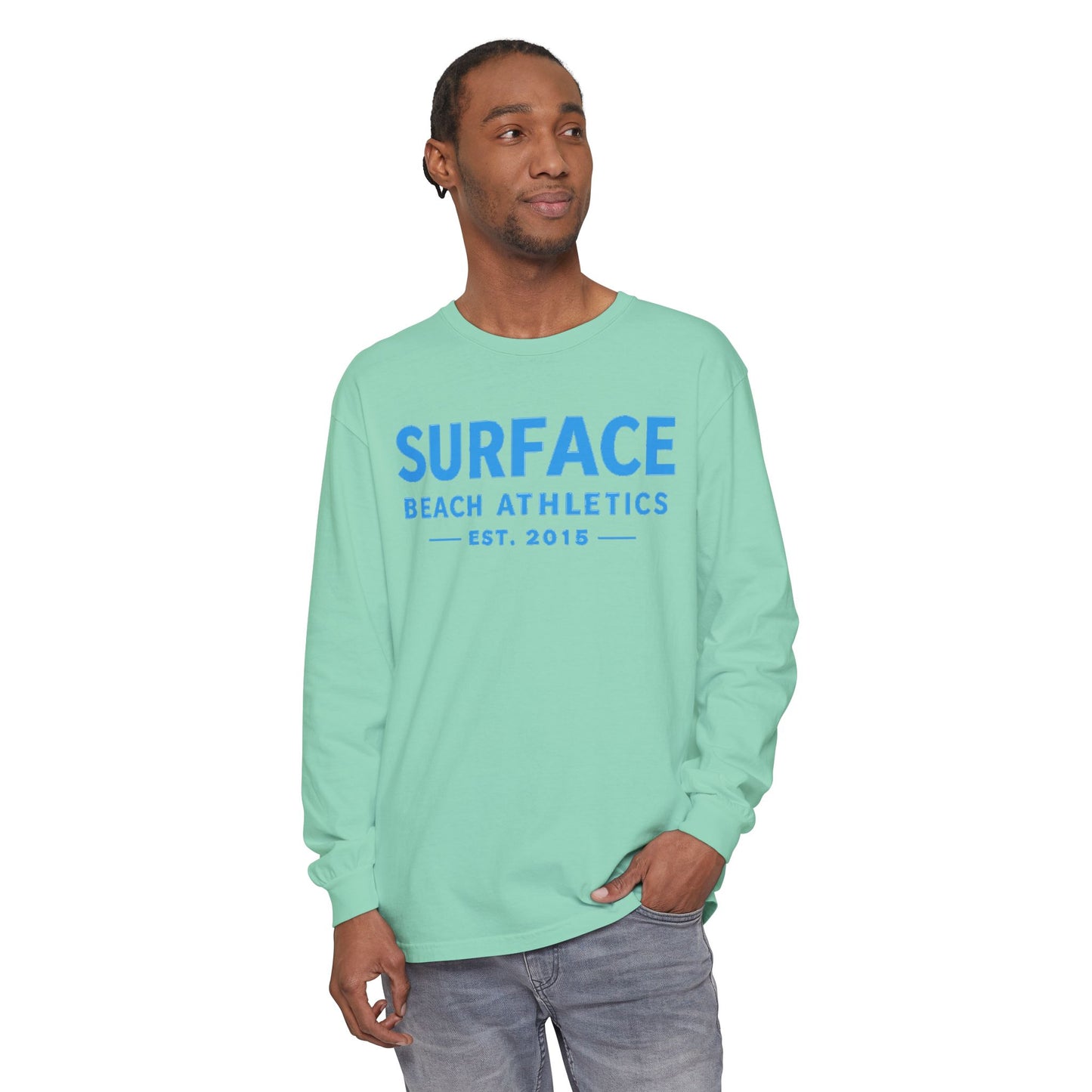 Surface Beach Athletics Long Sleeve Tee — 'Surface' Graphic Shirt