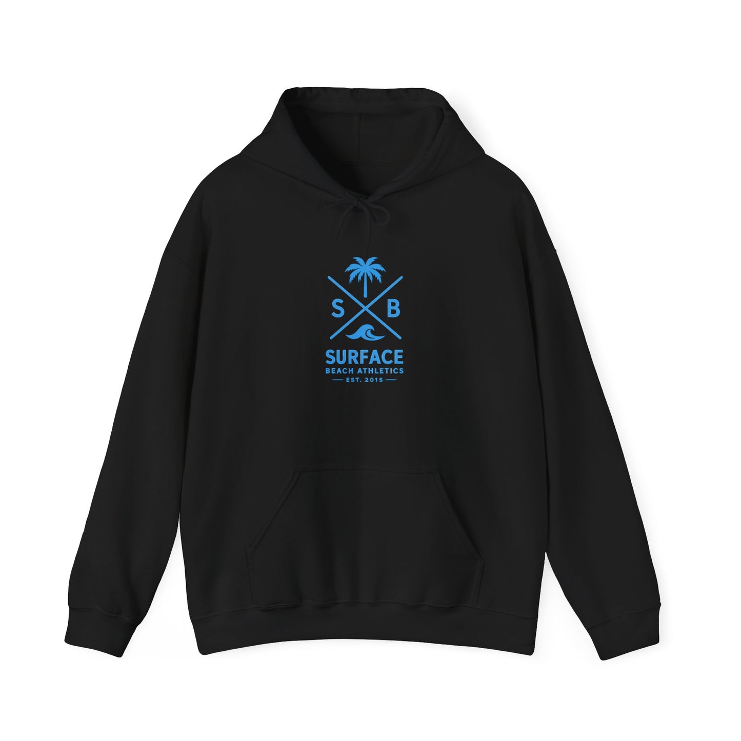 Surface Beach Athletics Hoodie — Palm Tree Surf Logo Pullover