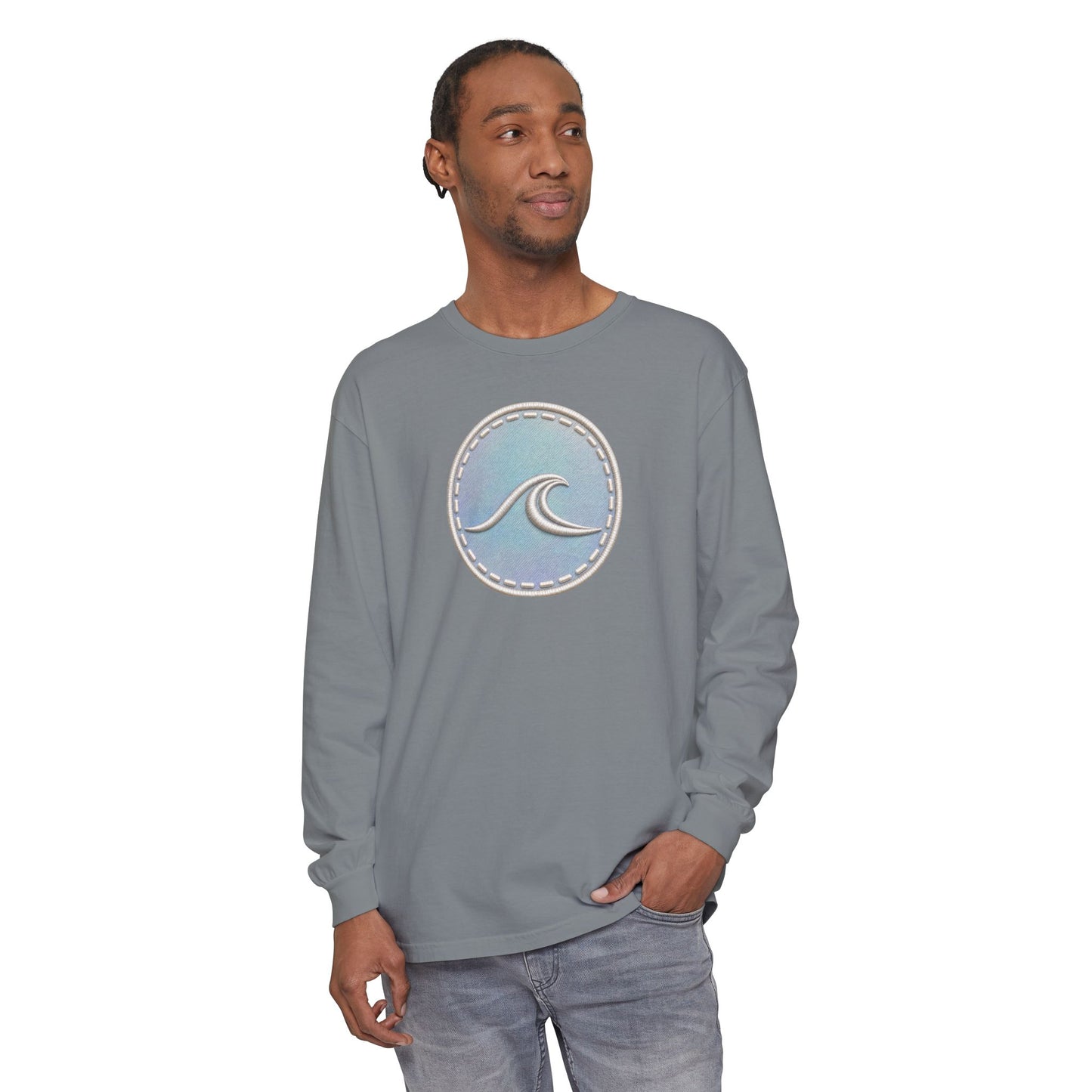 Surfache Opal Wave Icon Long Sleeve Tee -Graphic T-Shirt