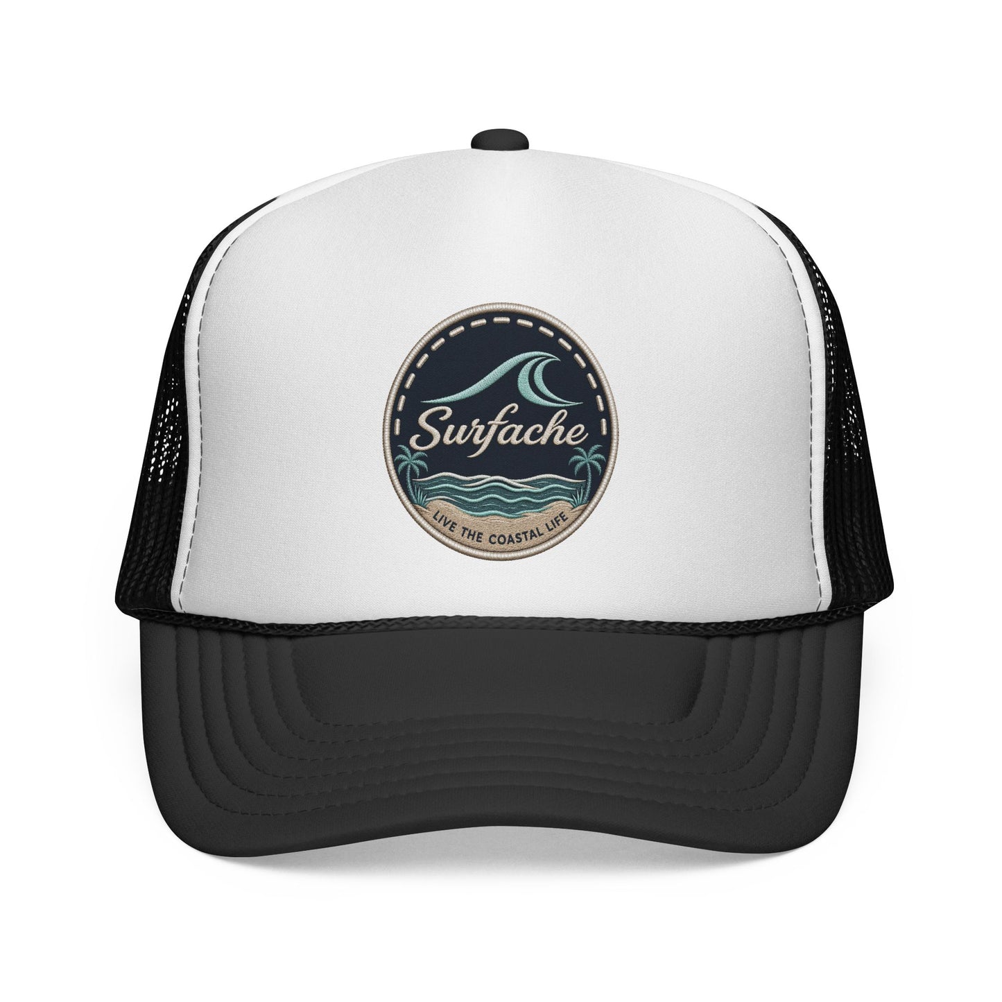 Surfache Coastal Wave Trucker Cap — Vintage Surf Patch Hat