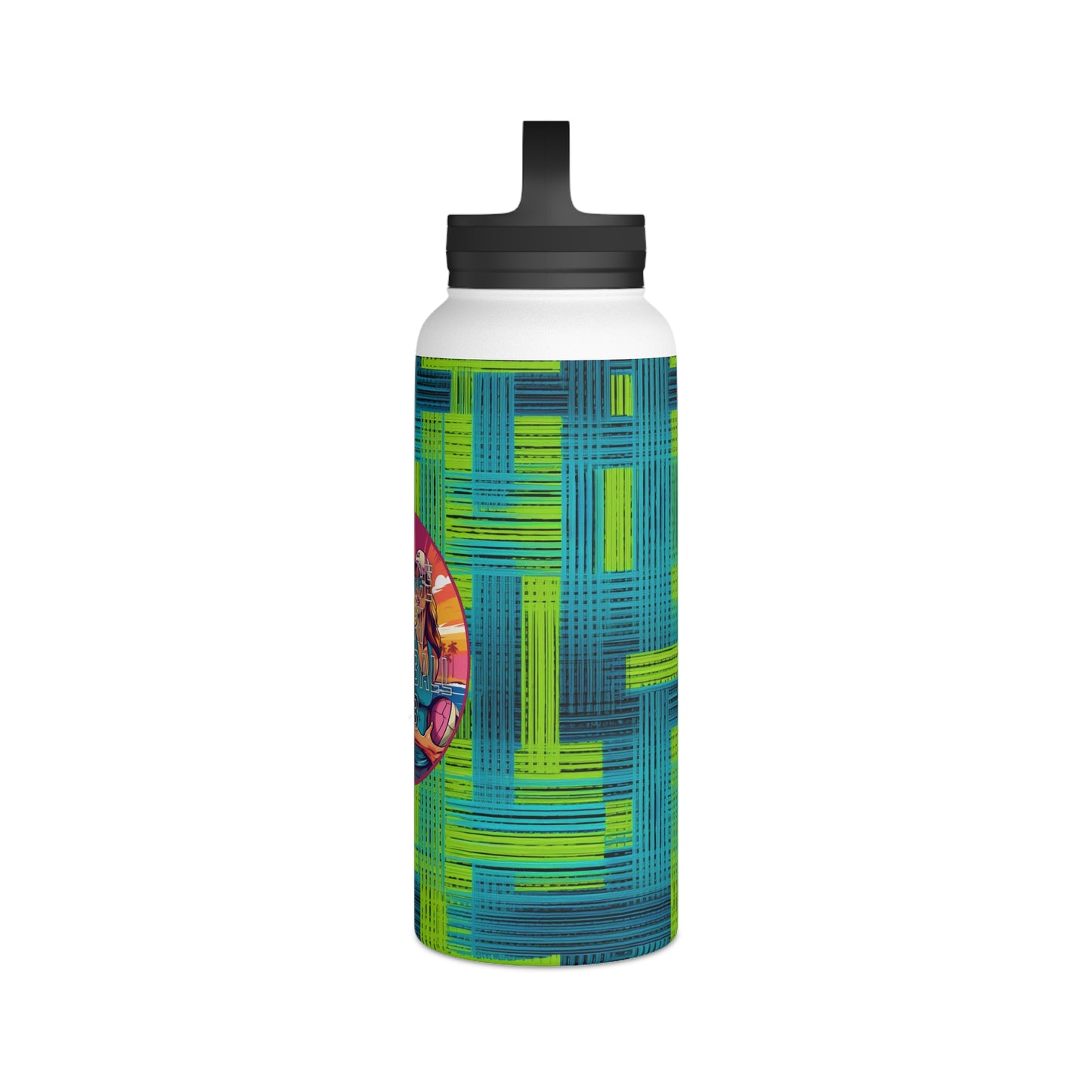 Surface Beach Volleyball Club Stainless Steel Water Bottle, Handle Lid