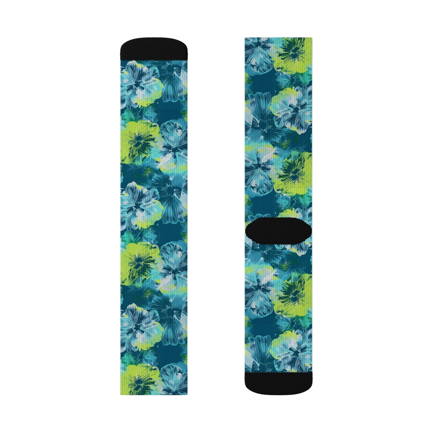 Moda Urbano Hibiscus Breatheable Moisture Wicking Performance Printed Fashion Sublimation Socks