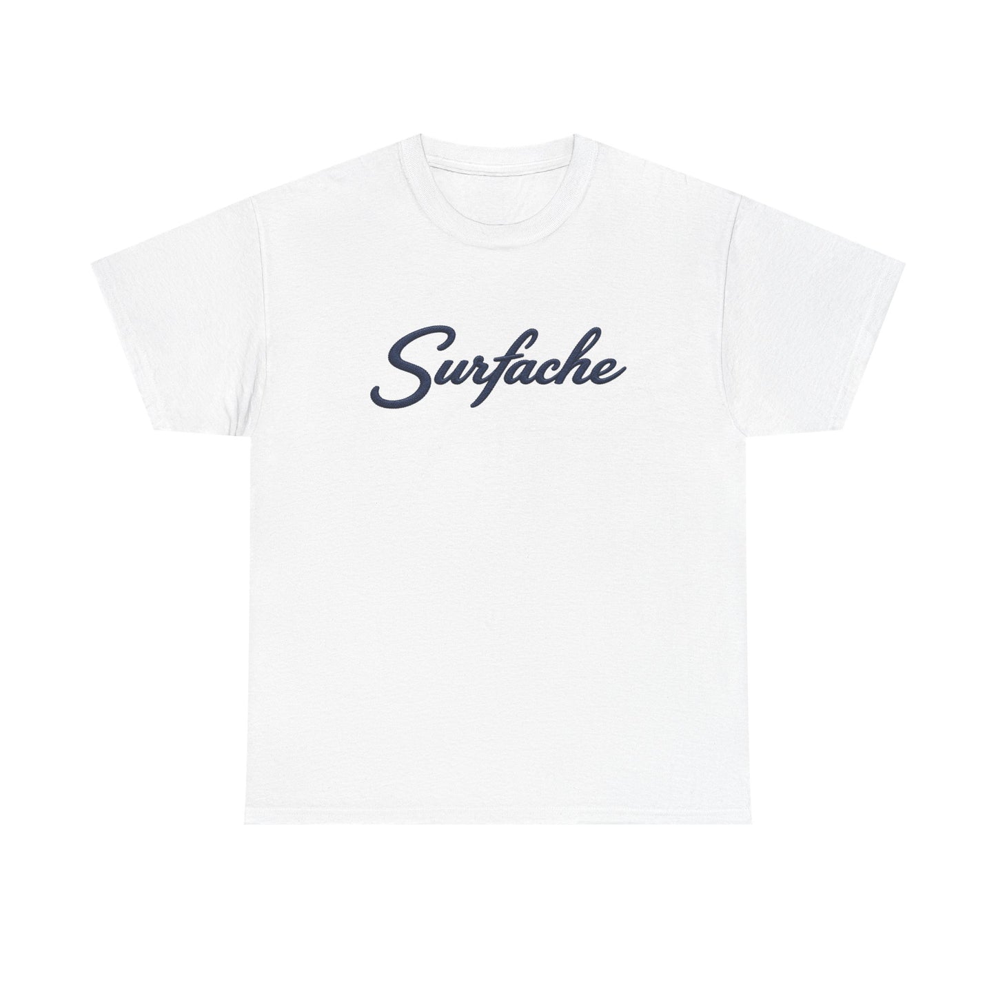 Surfache Logo Tee — Retro Script Front & Manta Ray Patch Back