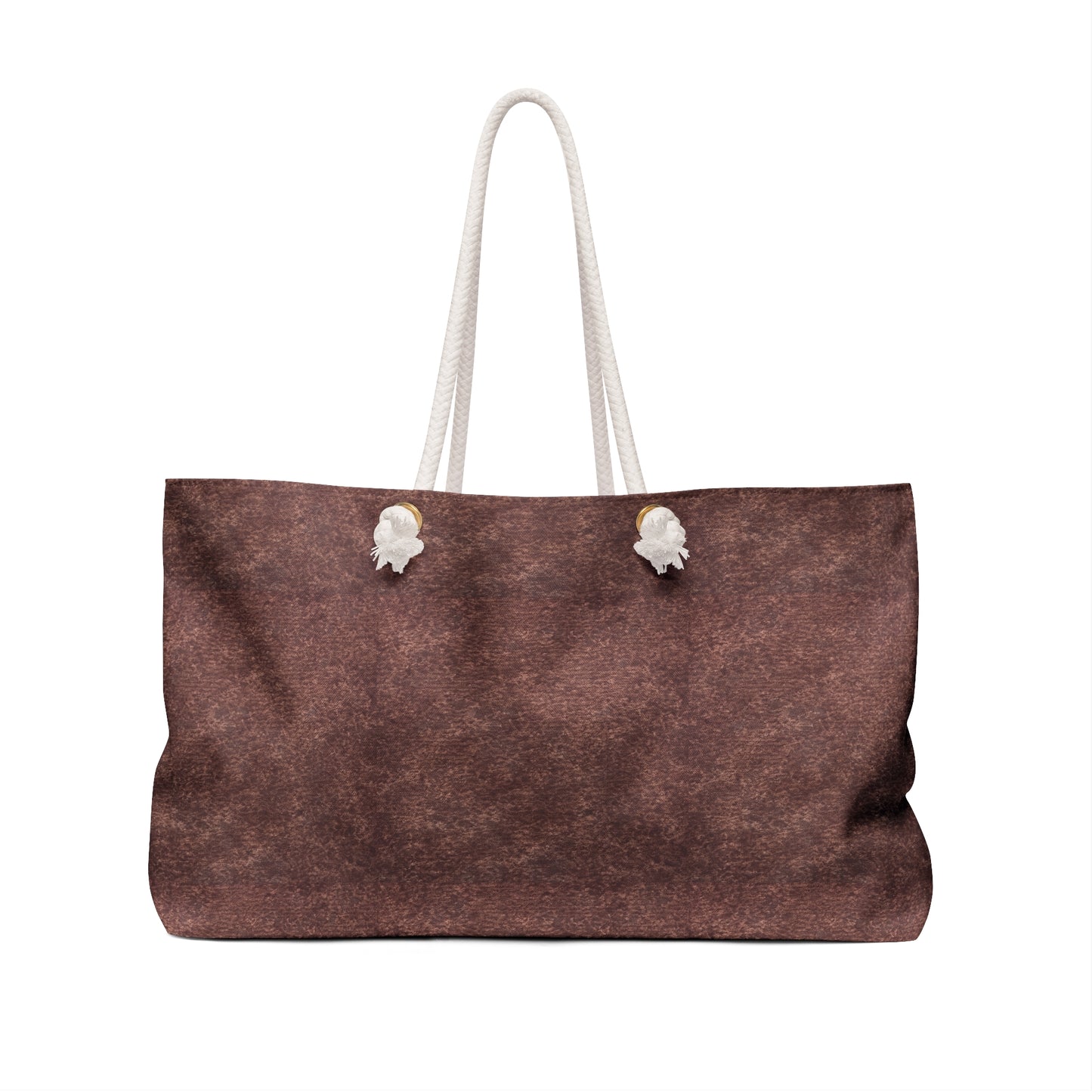 Surfache Weathered Teak Weekender Bag with Wave Patch — Rustic Travel Tote