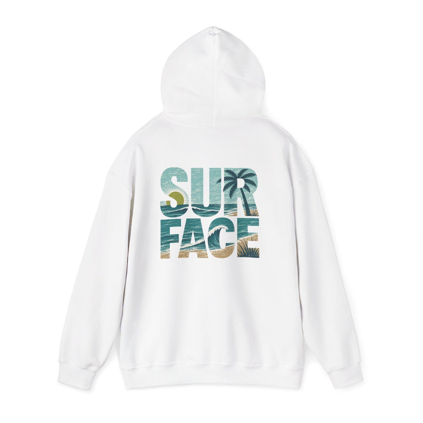 Surface Surf Hoodie – Beach Graphic Pullover with Ocean Logo