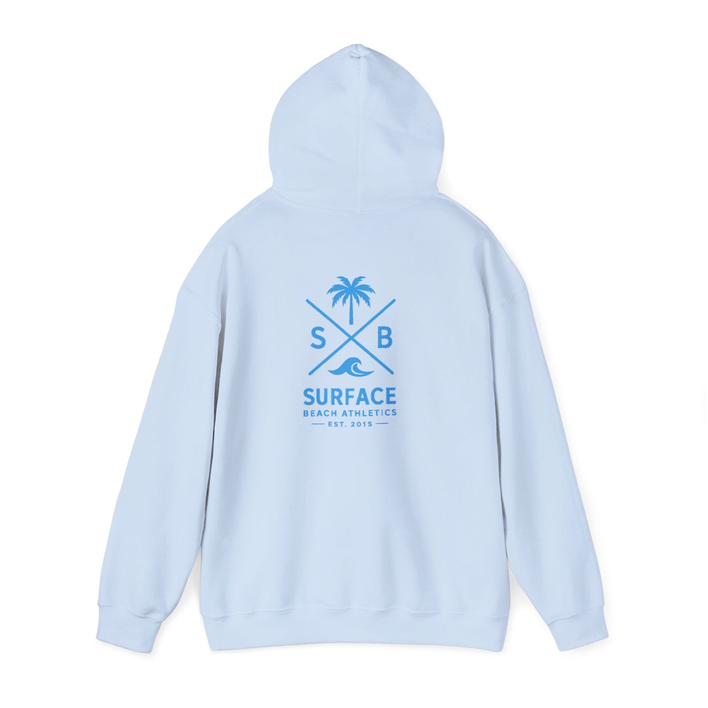 Surface Beach Athletics Hoodie — Palm Tree Surf Logo Pullover