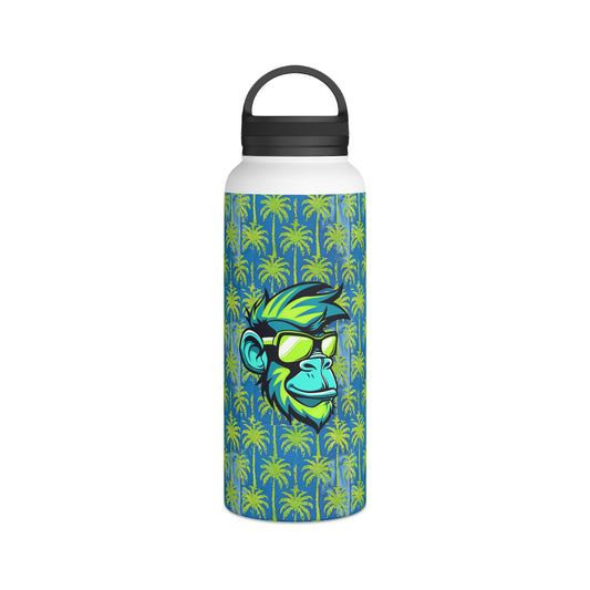 Mascot Surface Beach Volleyball Club Stainless Steel Water Bottle, Handle Lid