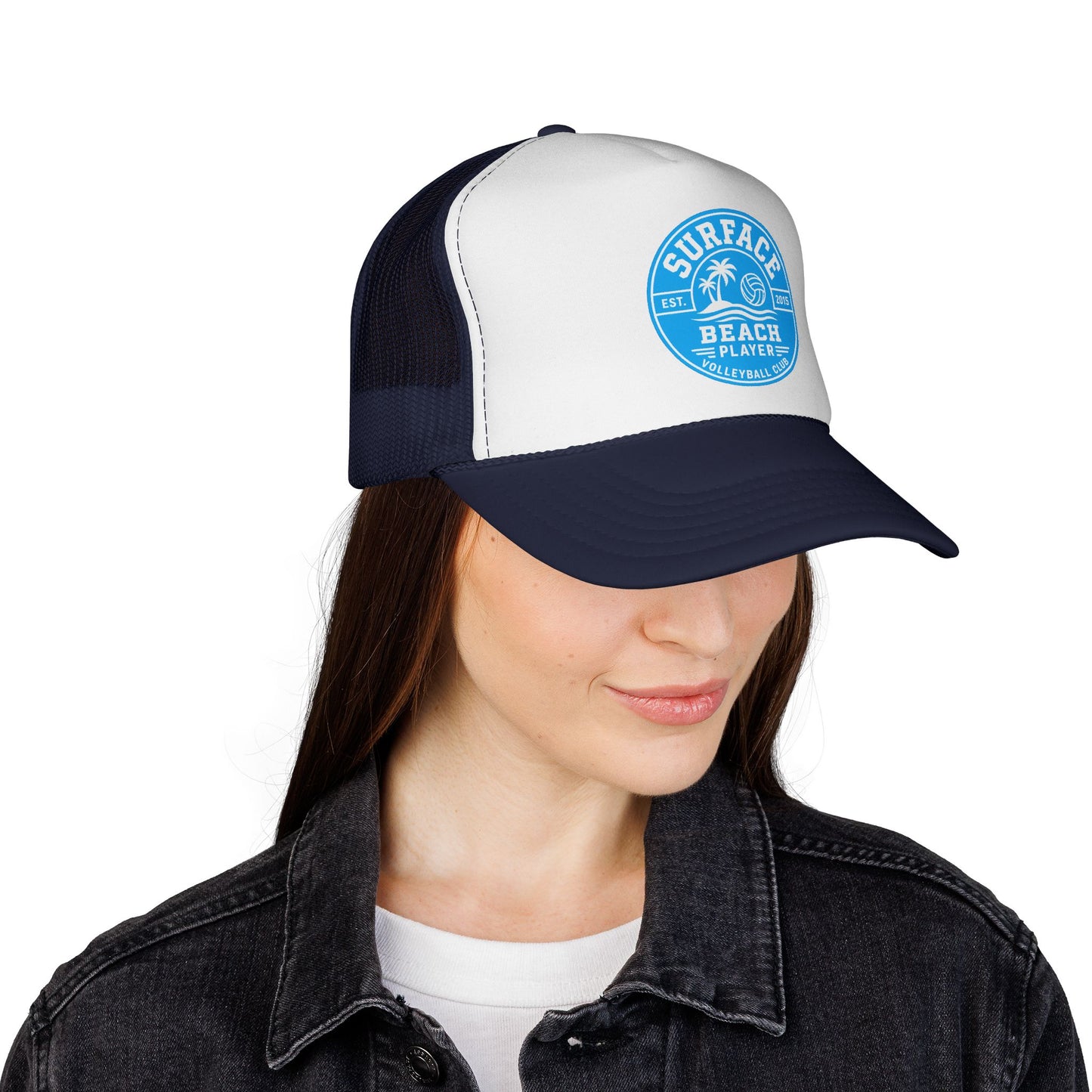 Surface Beach Volleyball Logo Trucker Caps | Surf Palm Volley Patch