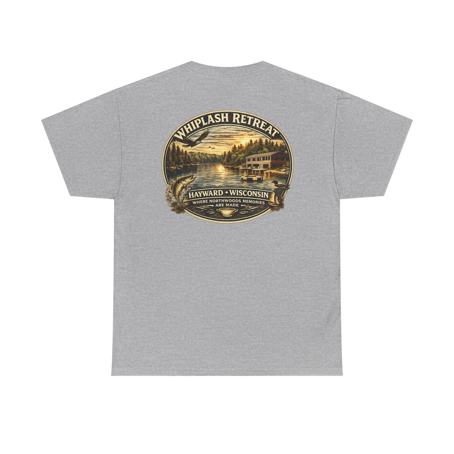 Whiplash Retreat T-Shirt — Vintage Lakeside Hayward Wisconsin Tee