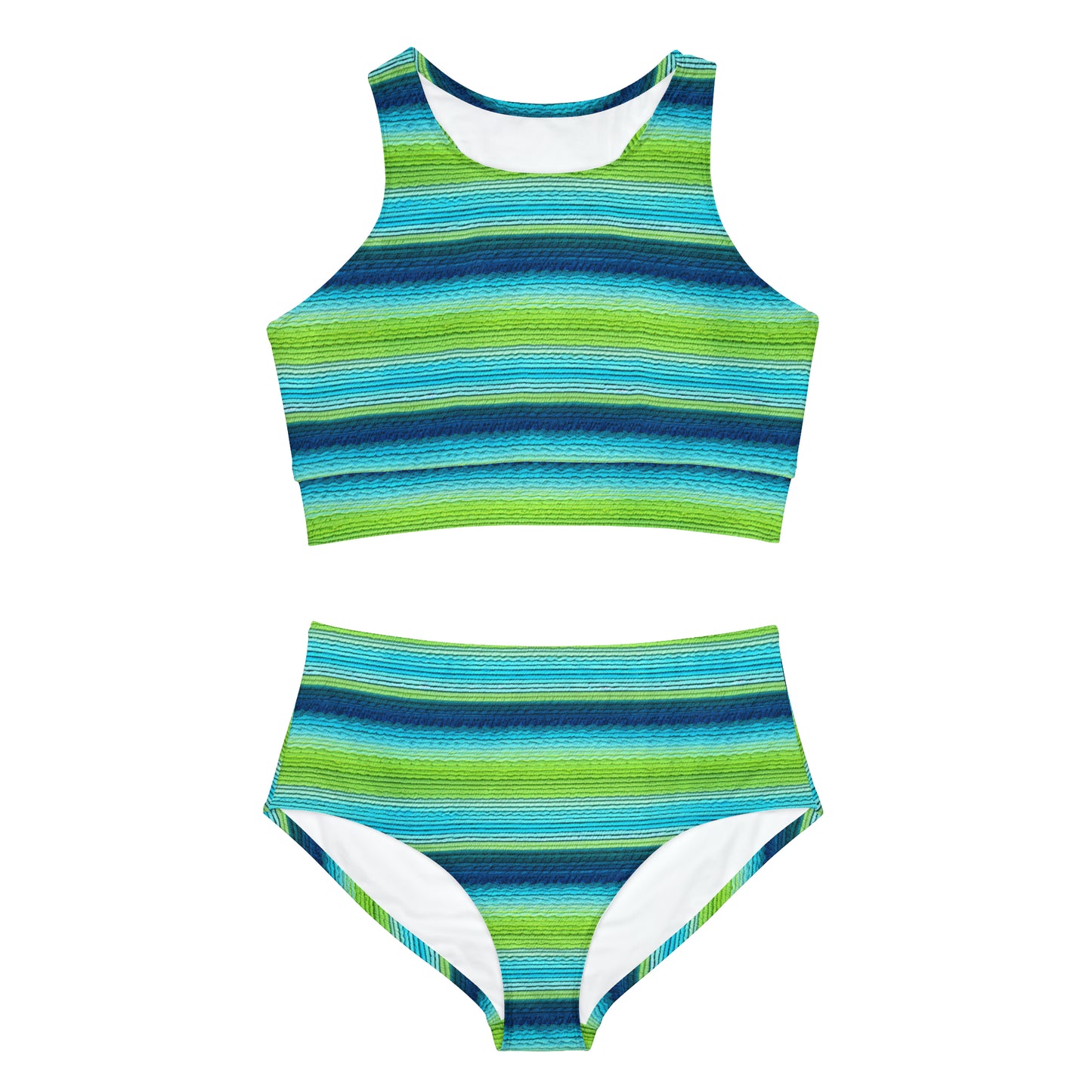 Surface Beach Volleyball Club Neon Palm Sporty Bikini Set