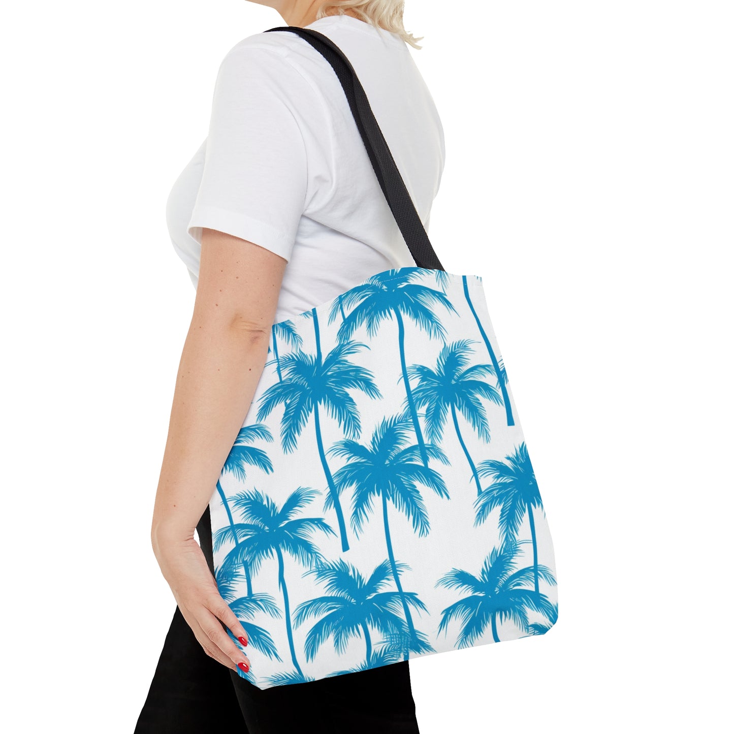 Cyan Palm Travel Tote Bag