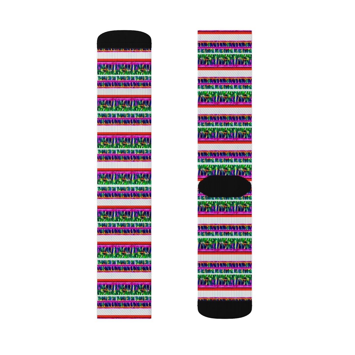 Christmas Island Sublimated Stripes Casual Fashion Socks