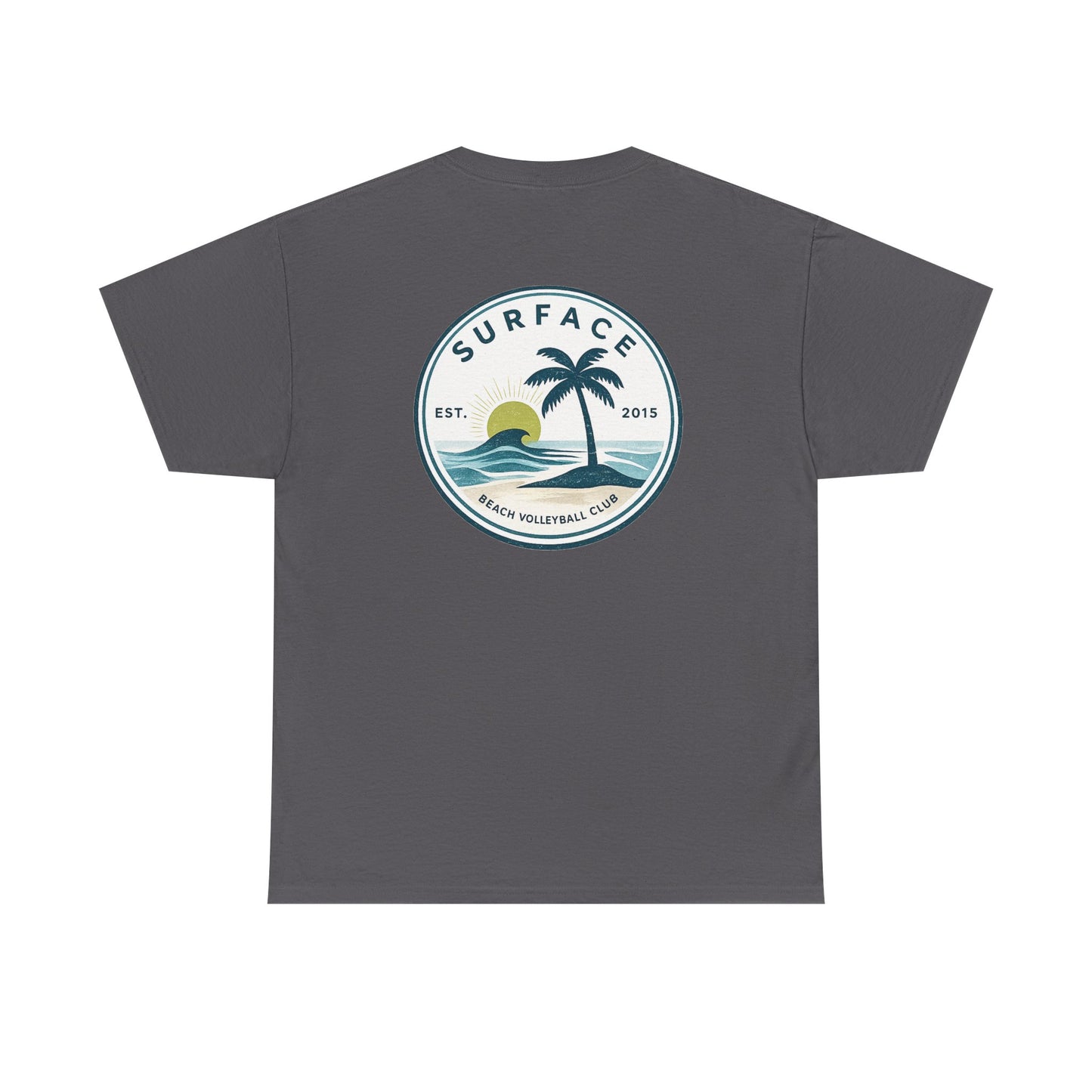 Surface Beach Club T-Shirt — Vintage Palm & Wave Logo Tee