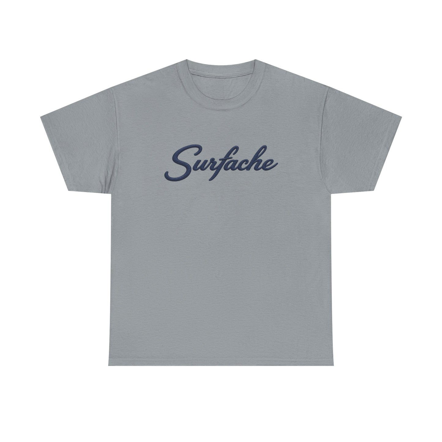 Surfache Logo Tee — Retro Script Front & Manta Ray Patch Back