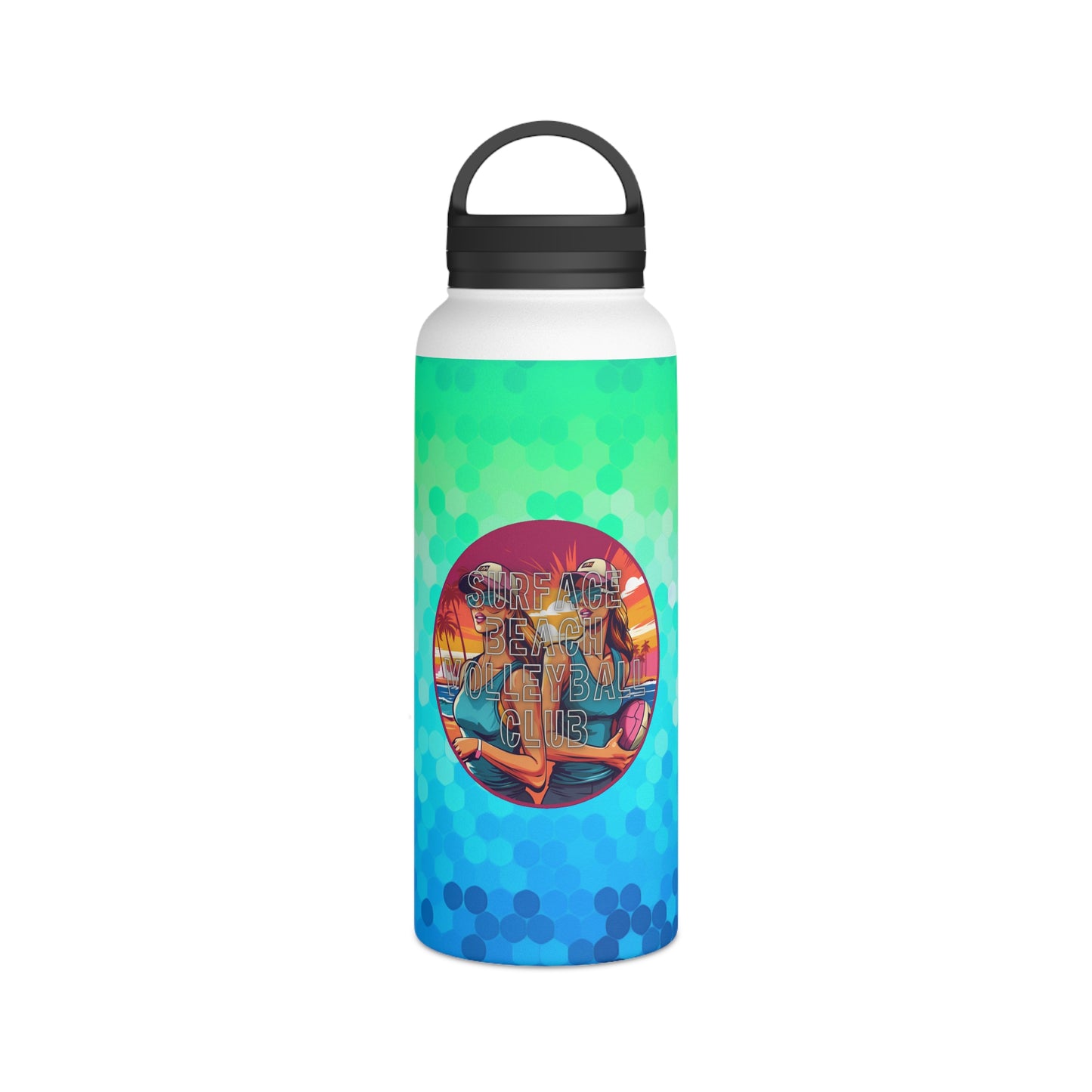 Surface Beach Volleyball Club Stainless Steel Water Bottle, Handle Lid