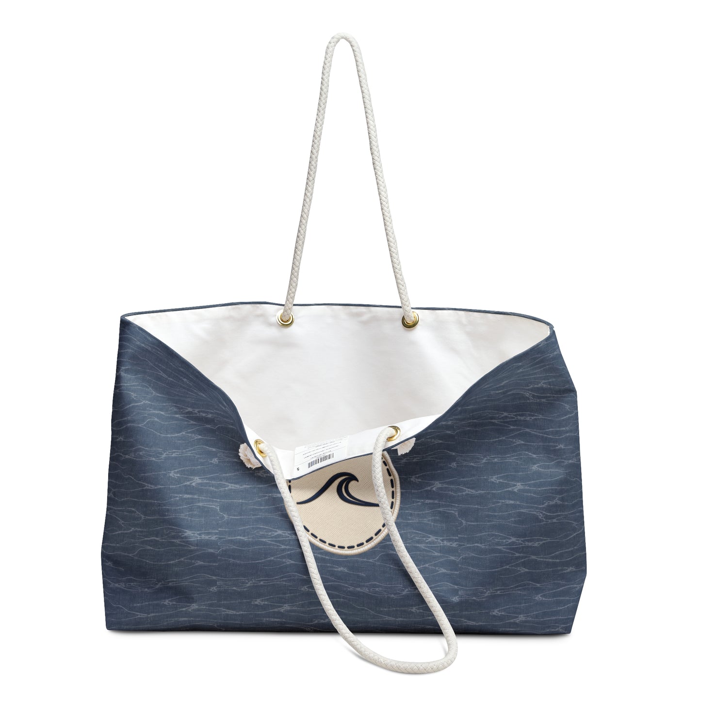 Surfache Navy Wave Weekender Bag — Coastal Canvas Travel Tote