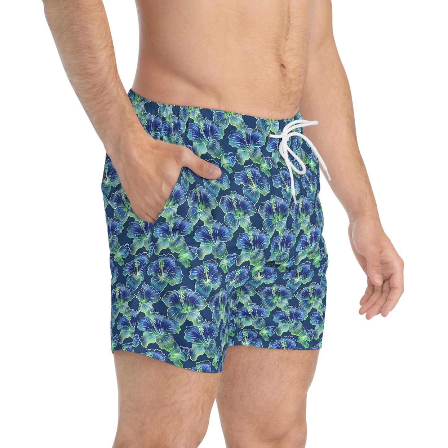 Moda Urbano Hibiscus  Modern Swim Trunks