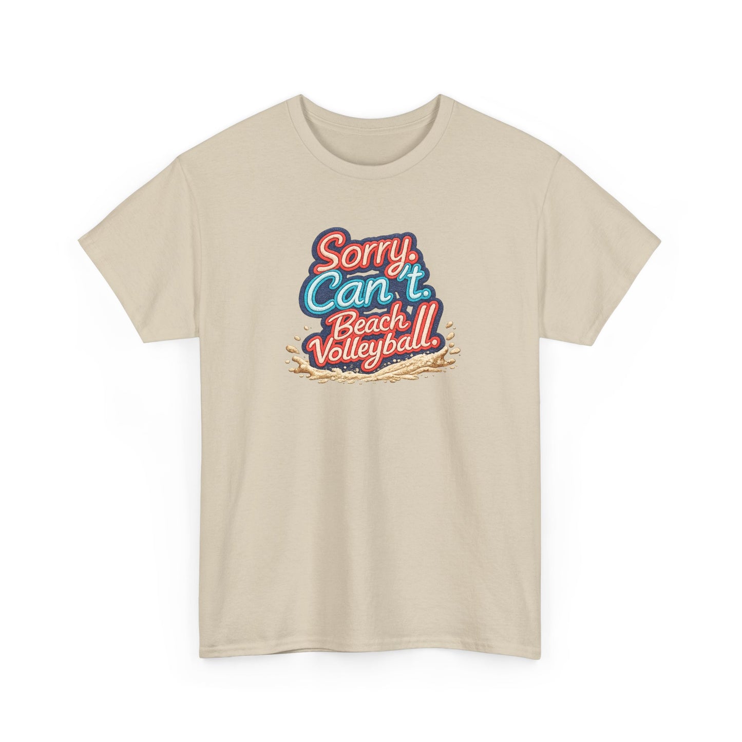 Beach Volleyball Tee — "Sorry, Can't. I’ve Got Beach Volleyball" Retro Graphic