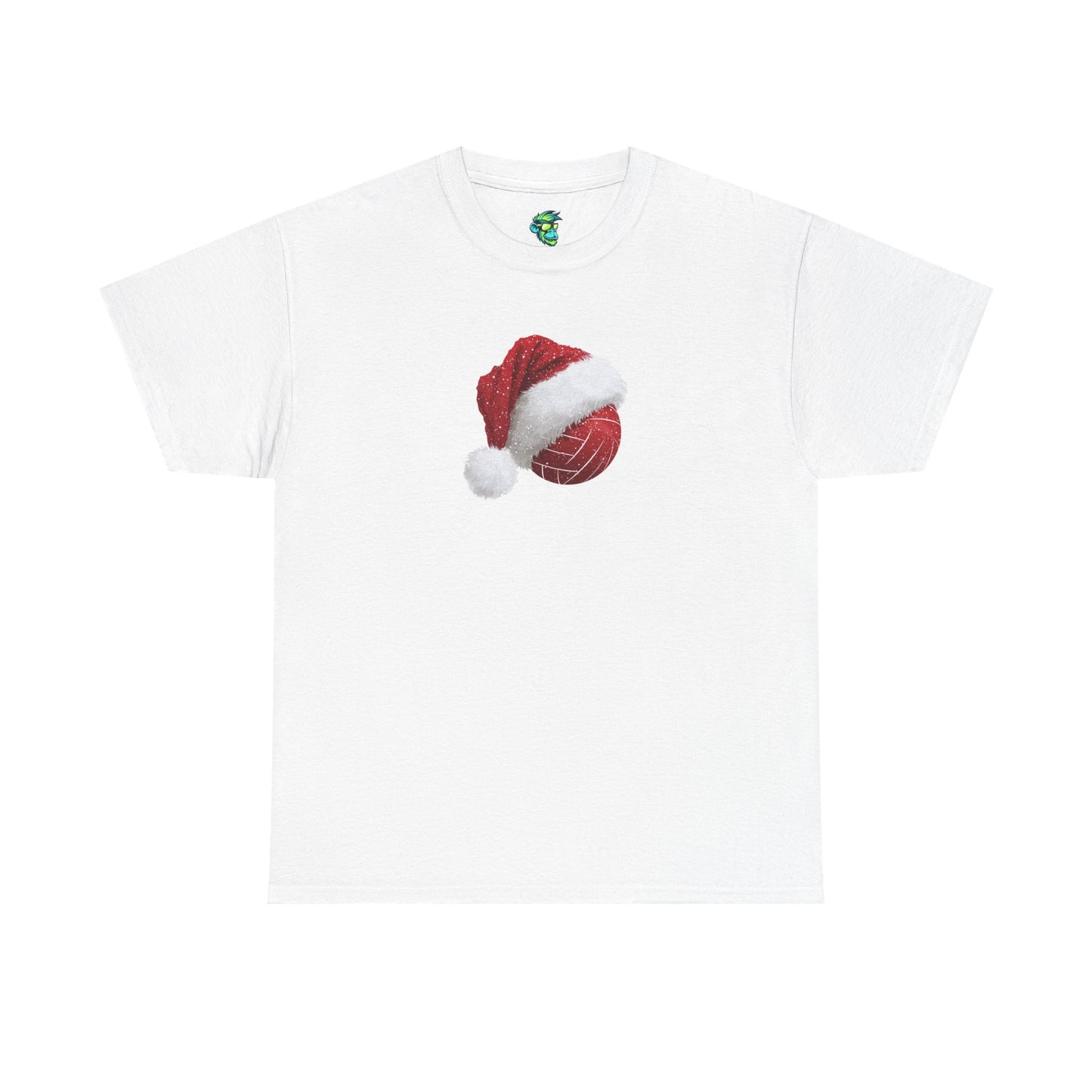 Volleyball Santa Hat Unisex Heavy Cotton Tee