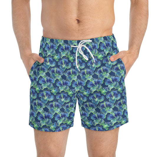 Moda Urbano Hibiscus  Modern Swim Trunks