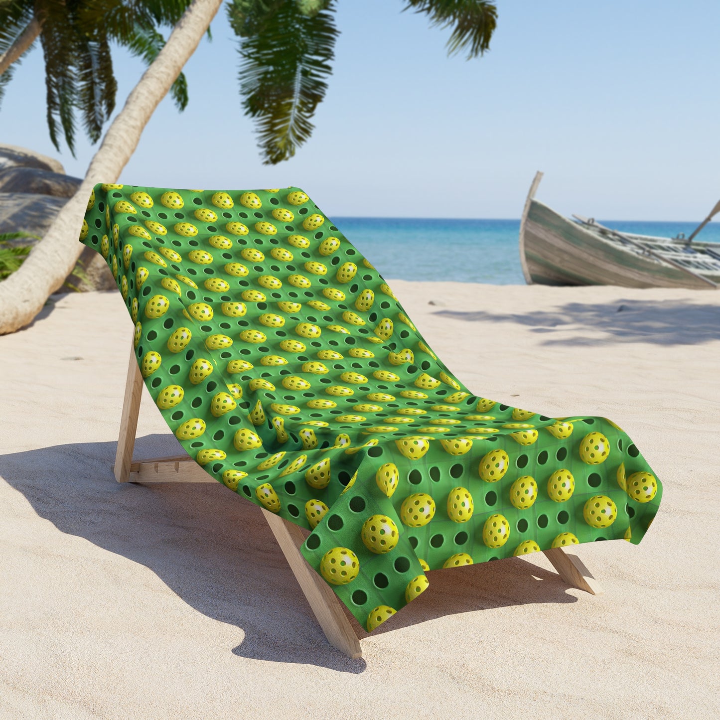 Moda Urbano Pickleball Striped Beach Towel